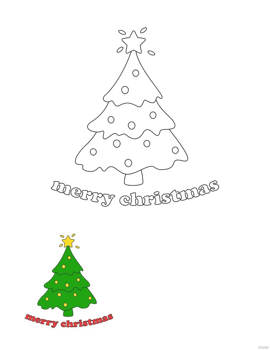 Christmas Eve Coloring Page Template
