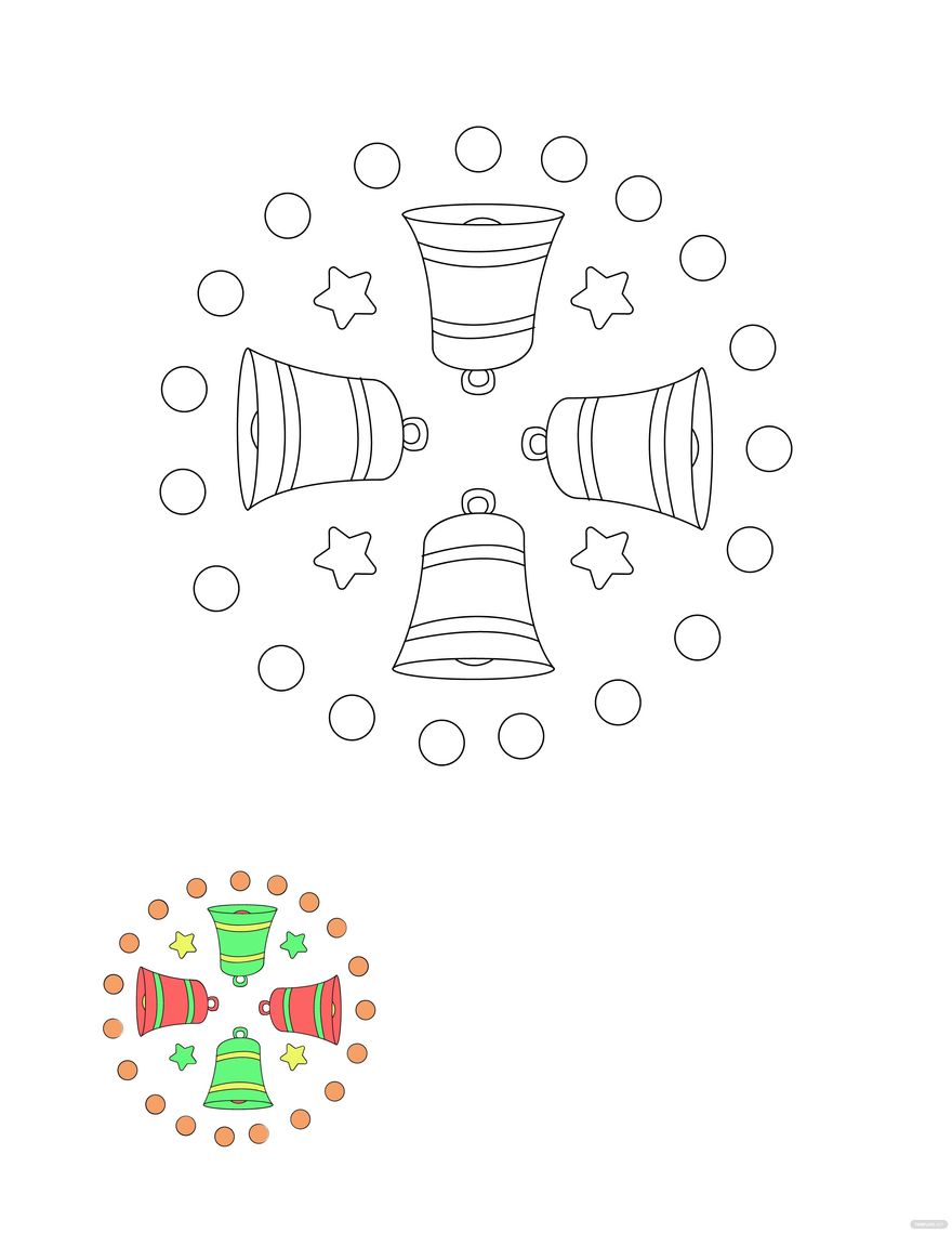 Christmas Mandala Coloring Page
