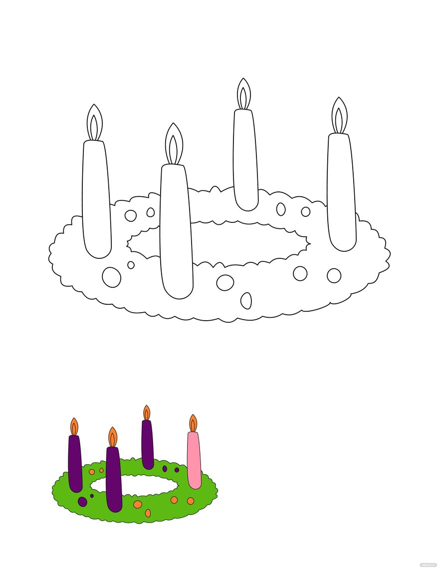 Christmas Advent Coloring Page