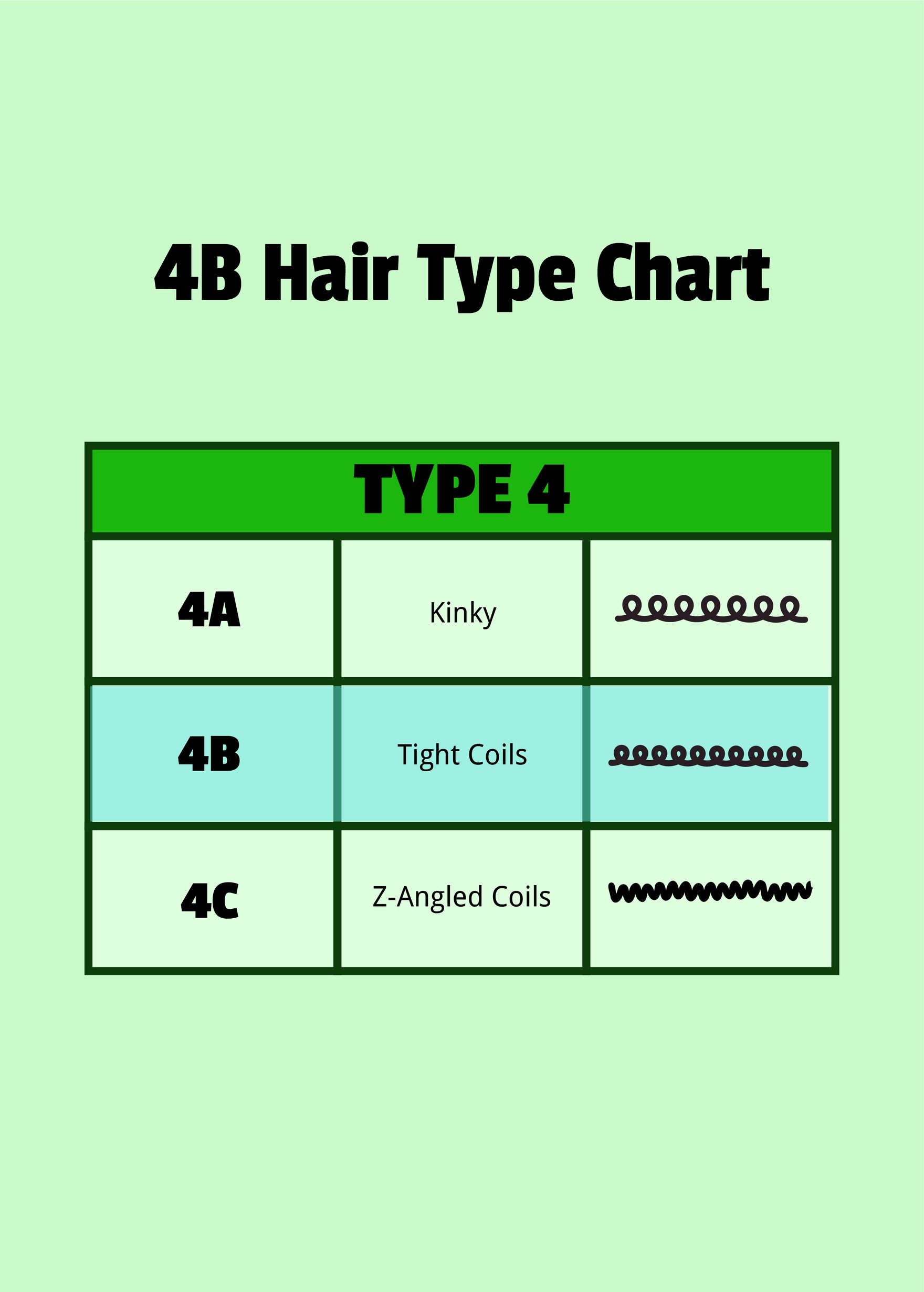 4B Hair Type Chart