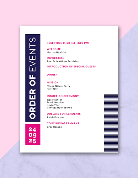 FREE Event Program Invitation Template: Download 31 ...