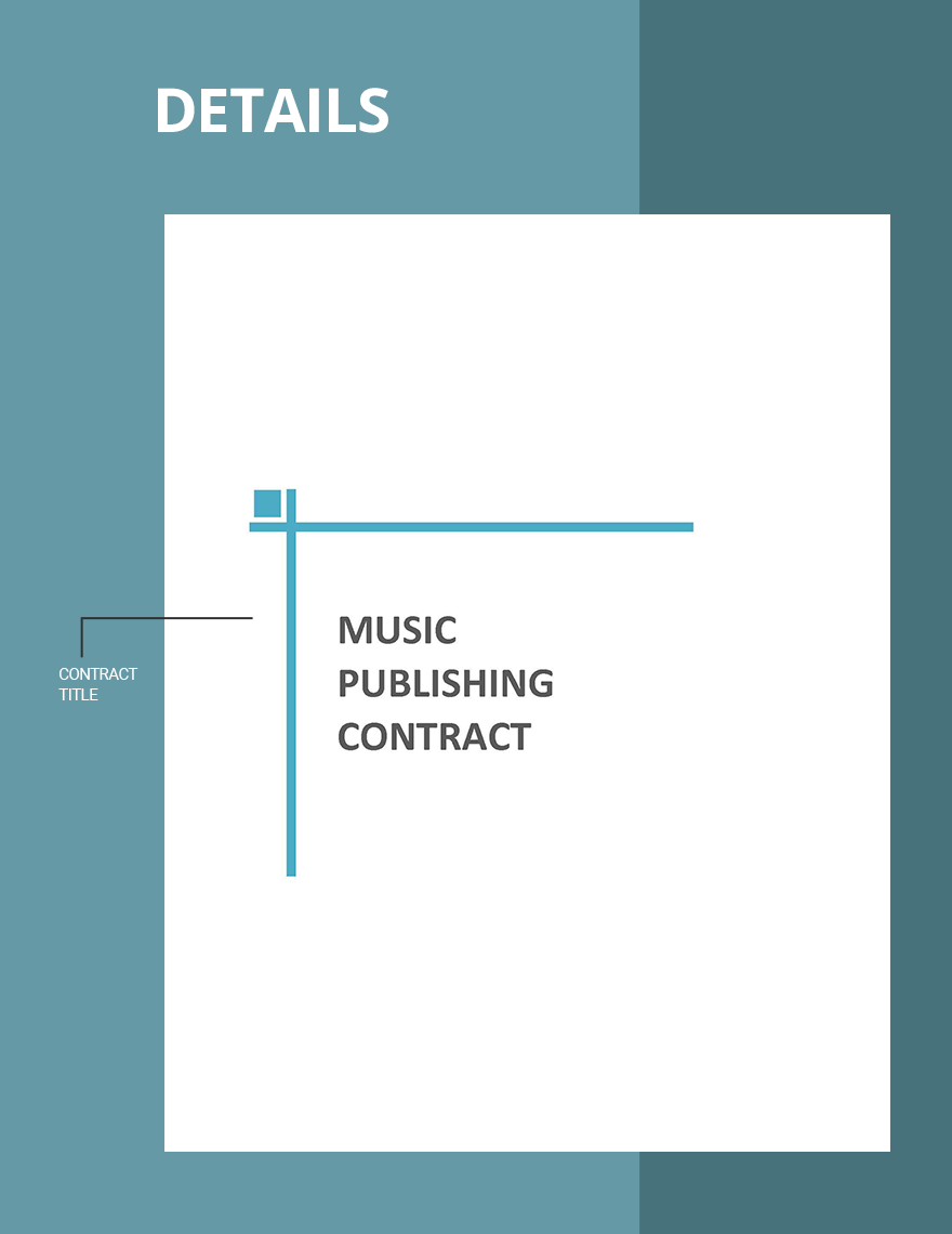 Music Publishing Contract Template in Google Docs Pages Word