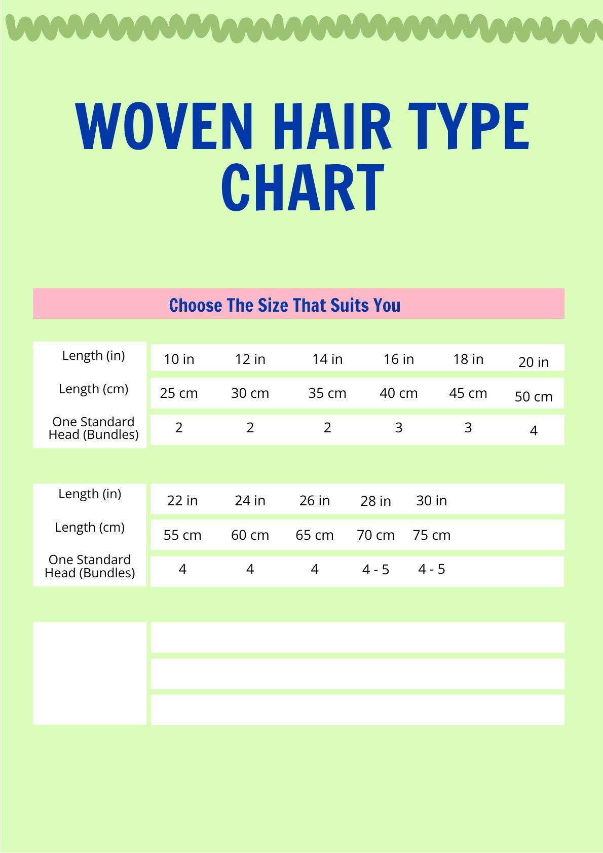 Free Woven Hair Type Chart Template