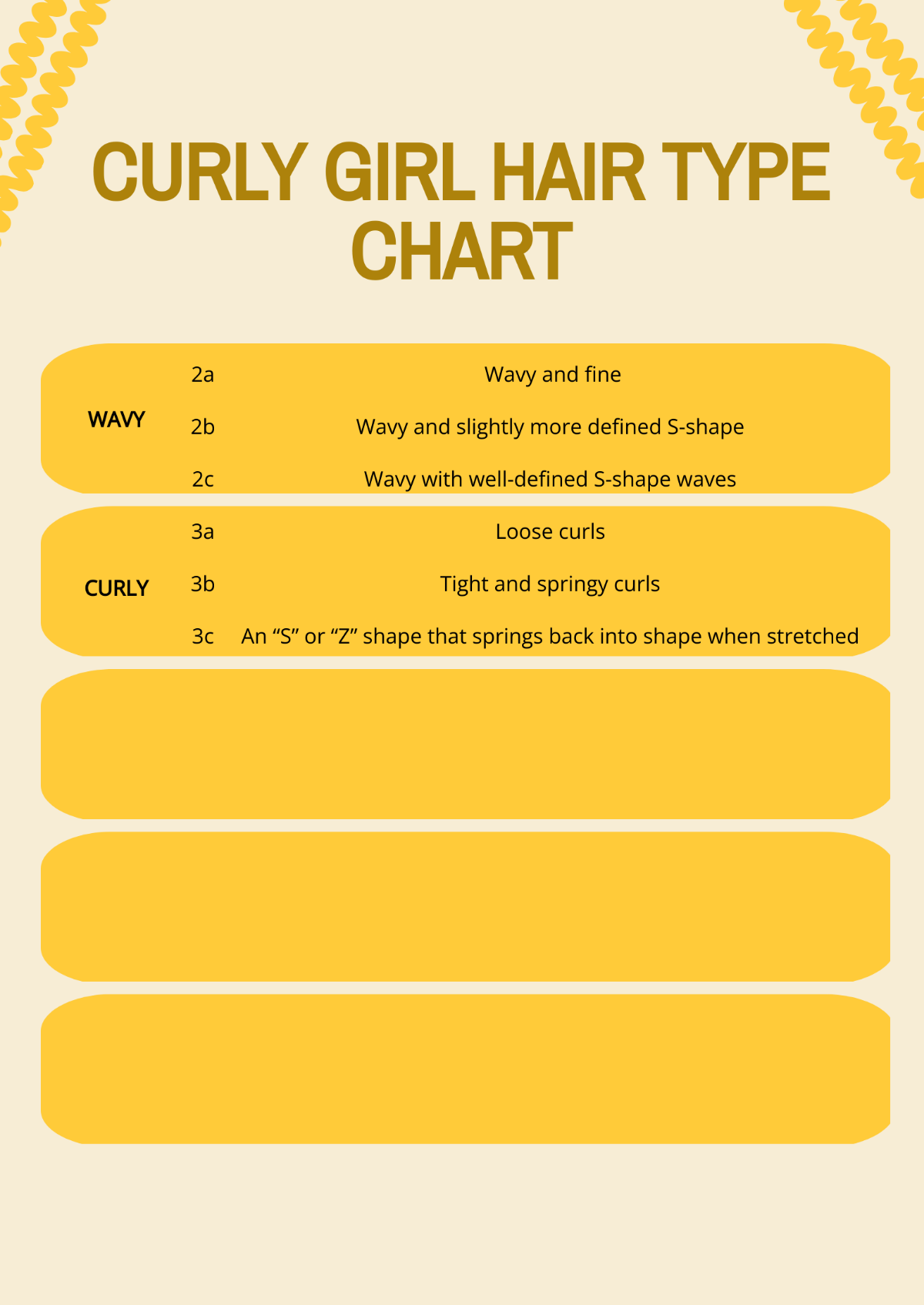 Curly Girl Hair Type Chart Template