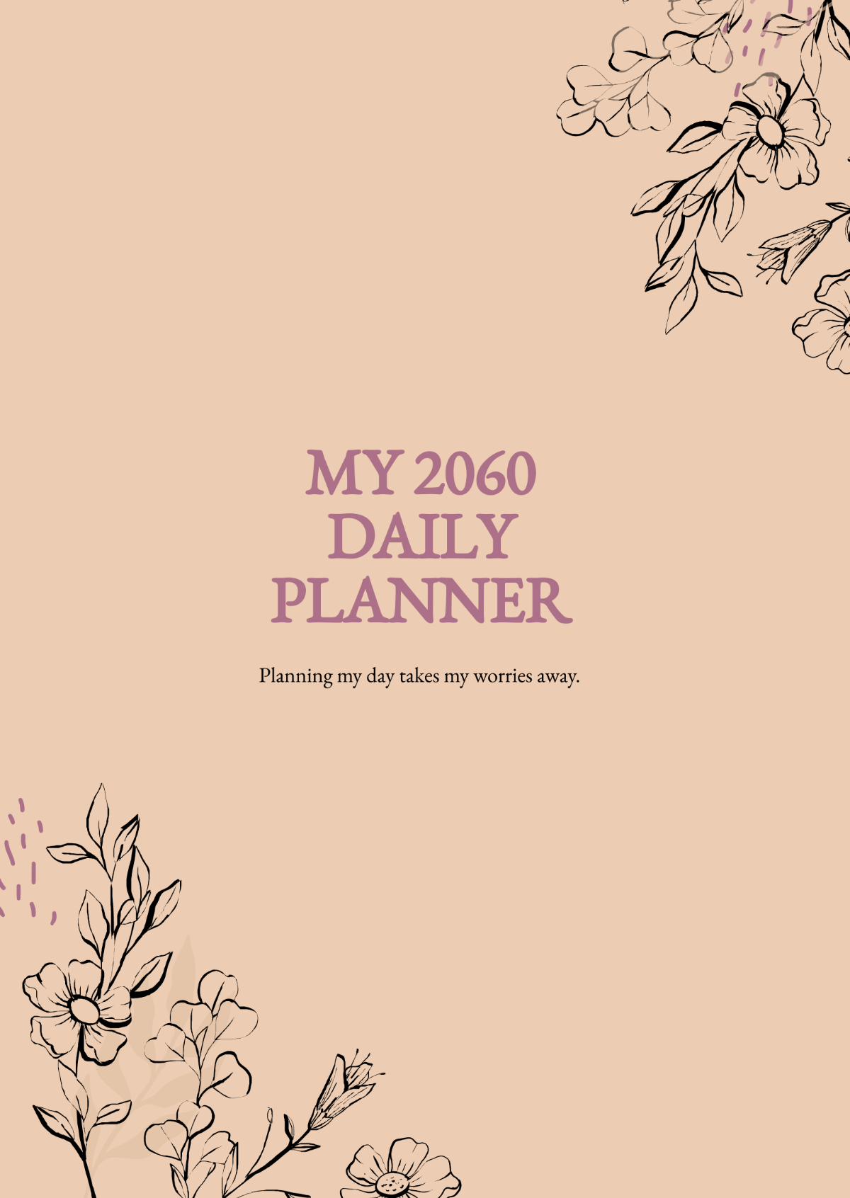 Free Daily Planner Cover Template