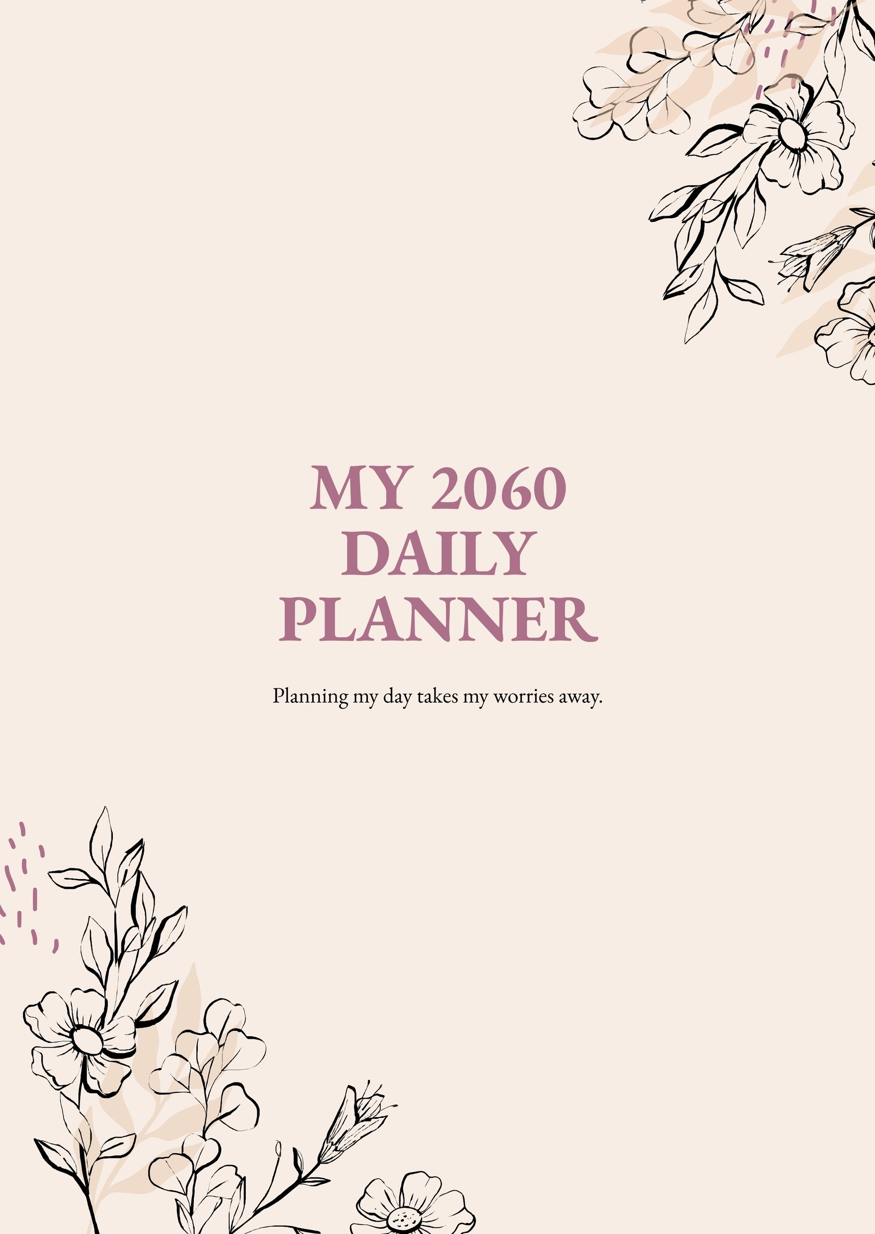 Daily Planner Cover Template