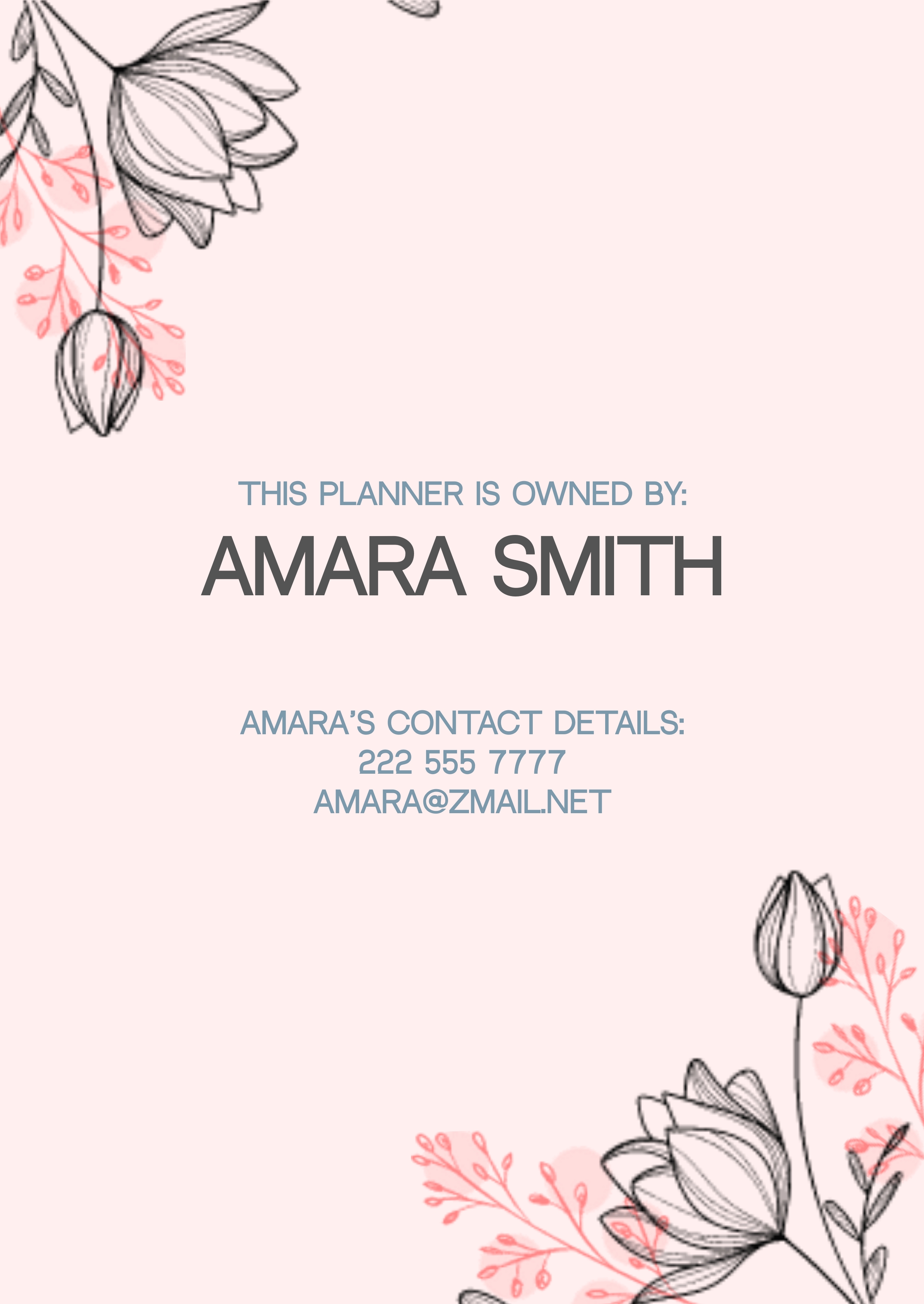 Free Floral Planner Cover Template to Edit Online Free Floral Planner Cover Template to Edit Online