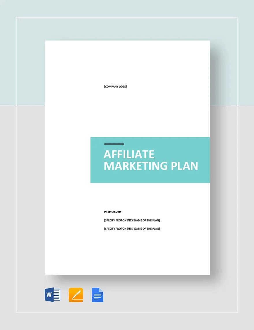 Affiliate Marketing Plan Template in Word, Google Docs, Apple Pages