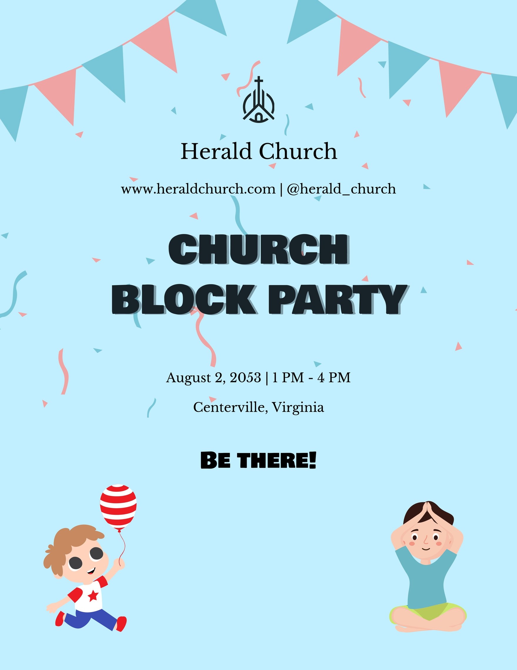 Church Block Party Flyer