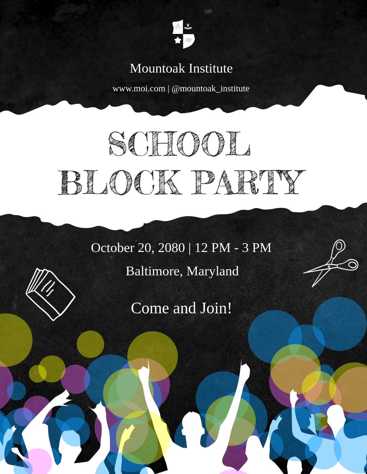School Block Party Flyer Template