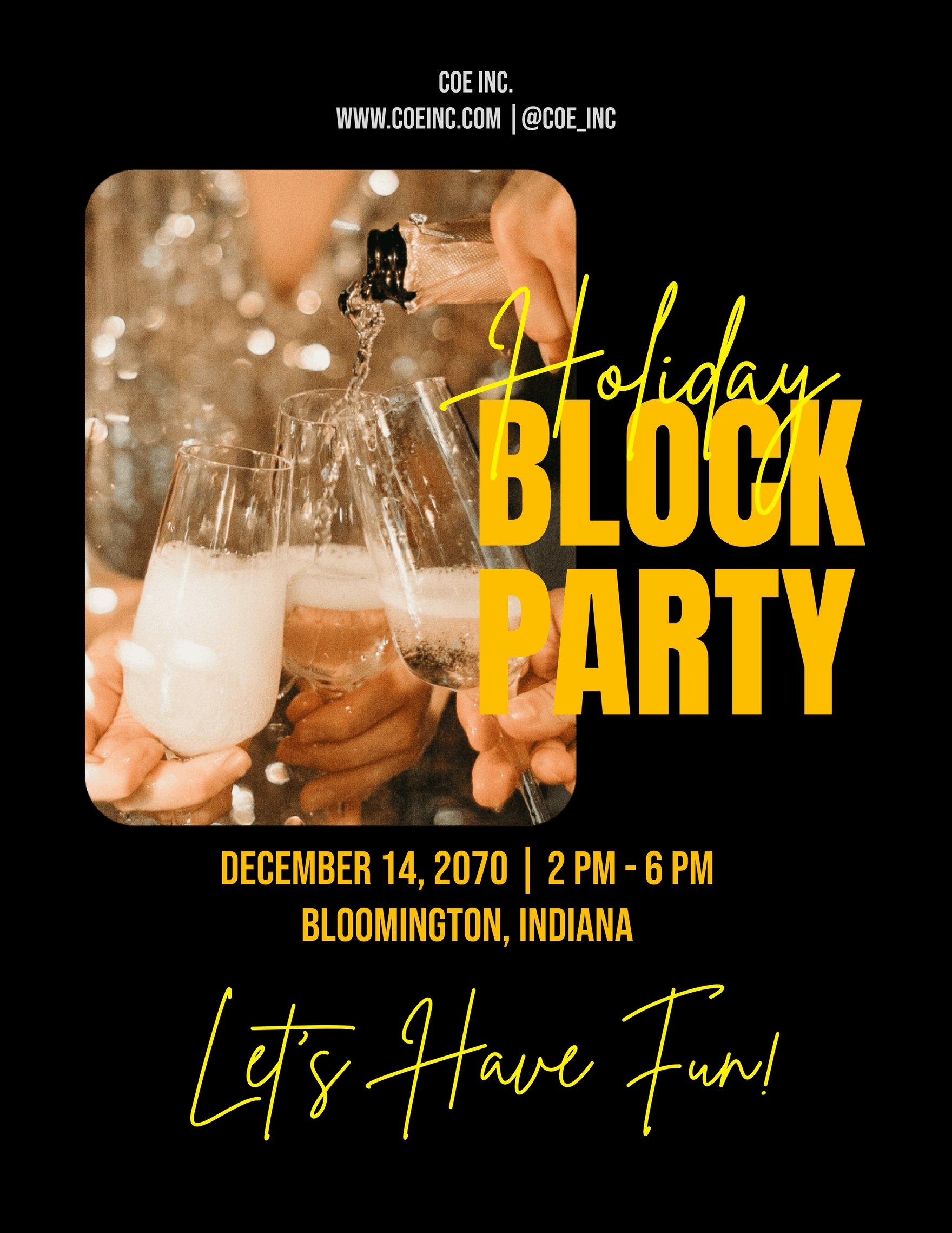Holiday Block Party Flyer