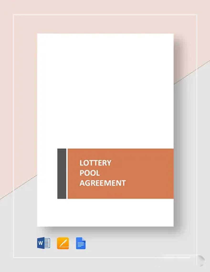 Lottery Pool Agreement Template in Word, Google Docs, Apple Pages