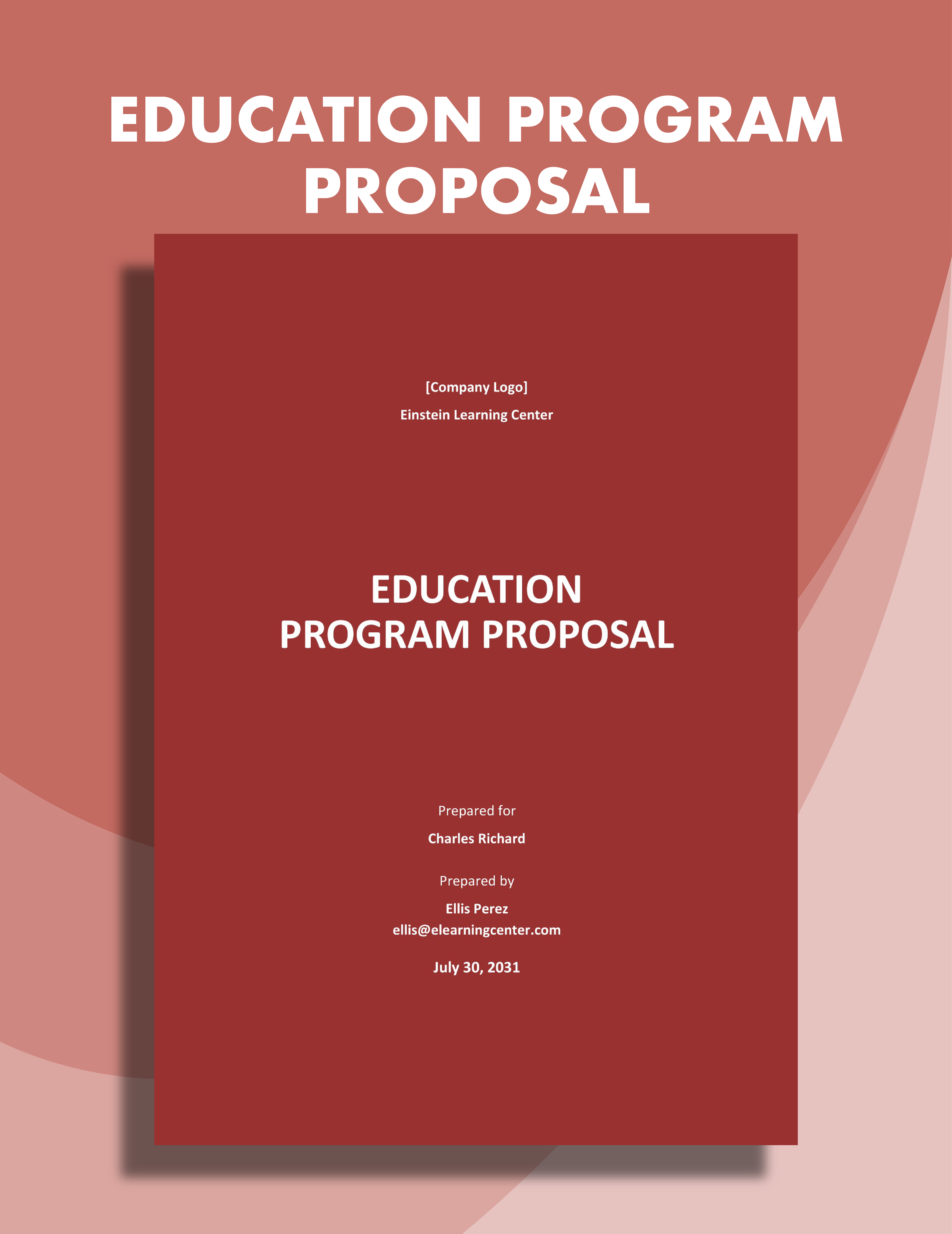 Education Program Proposal Template Google Docs Word Apple Pages 