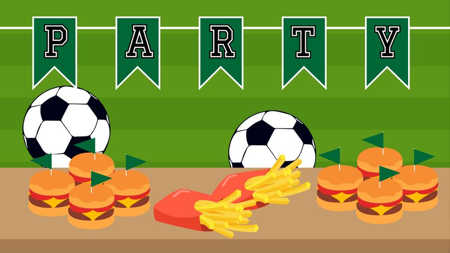 Free Football Party Background in Illustrator, EPS, SVG, JPG, PNG