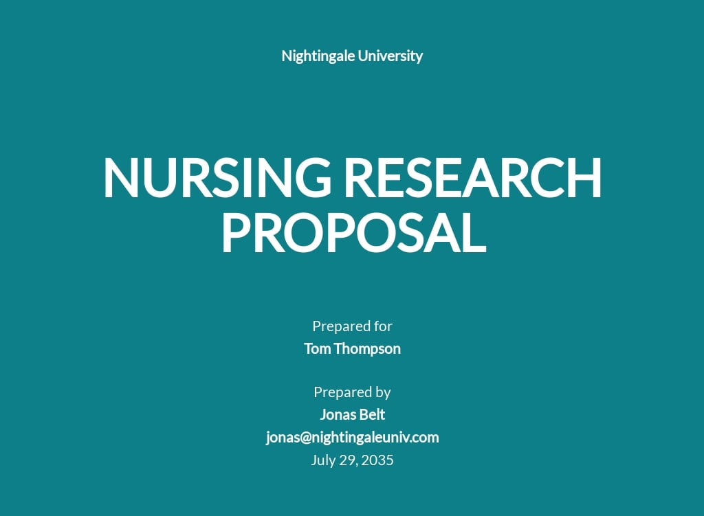 phd research proposal example nursing