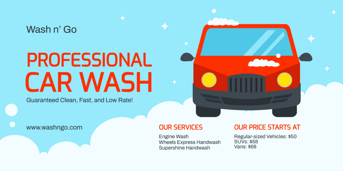 Free Car Wash Banner Template