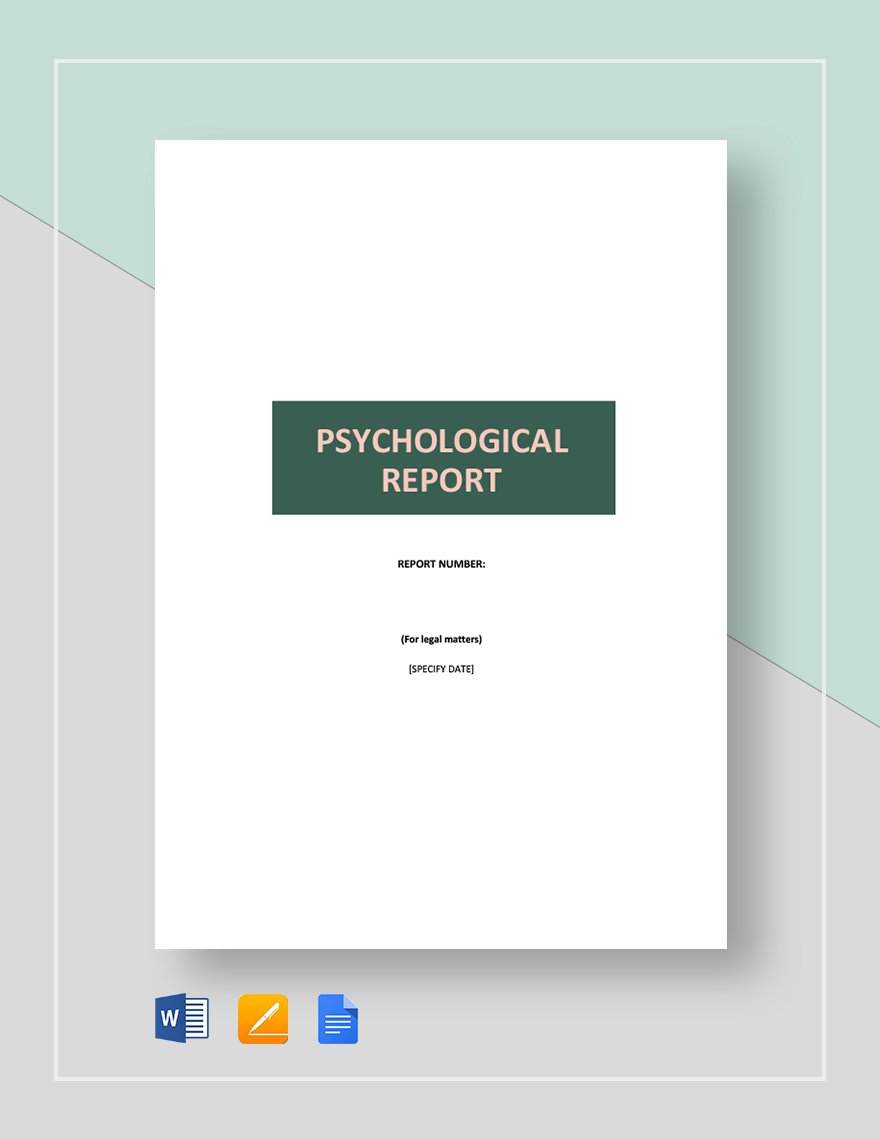 Psychological Report Template