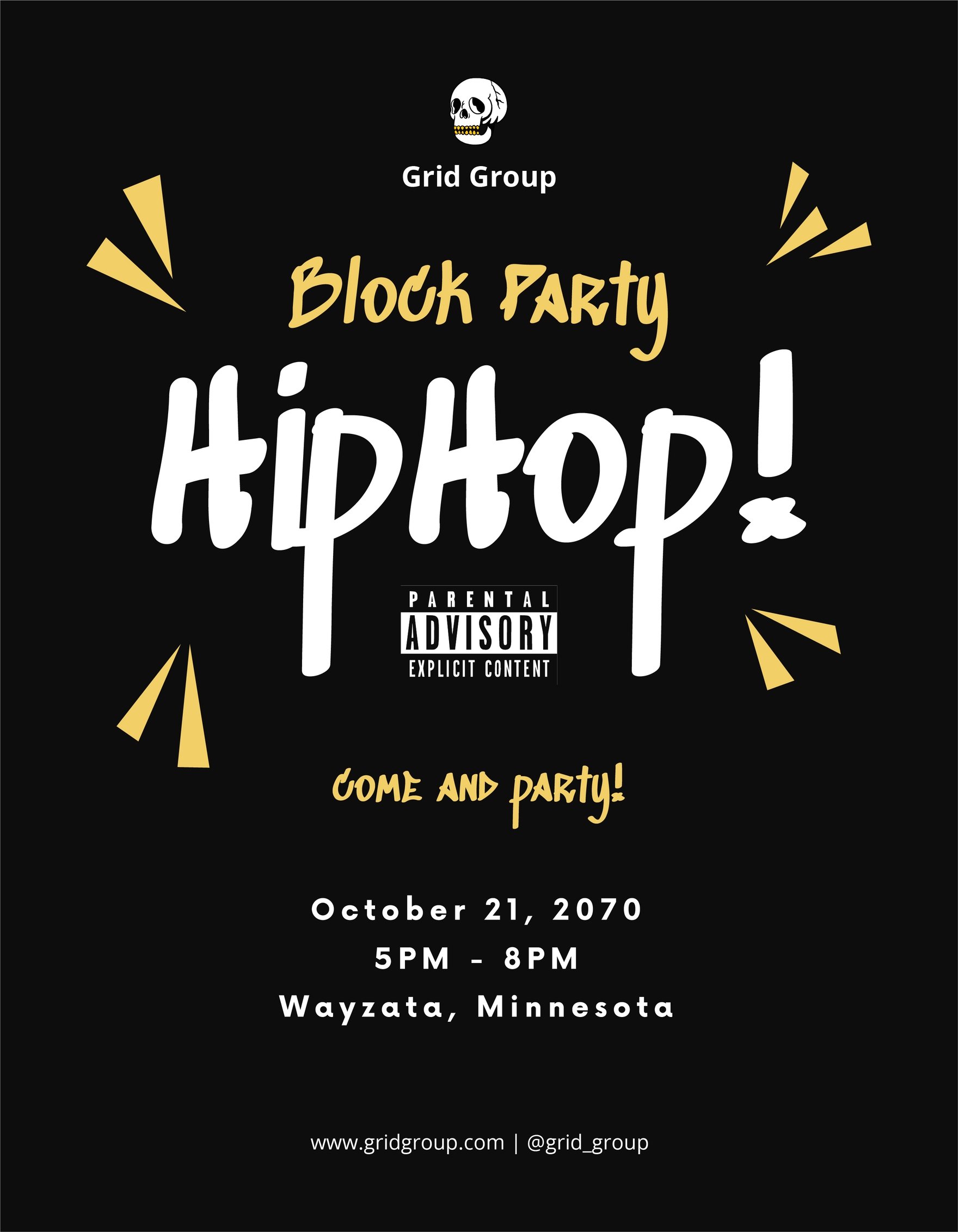 Hip Hop Block Party Flyer