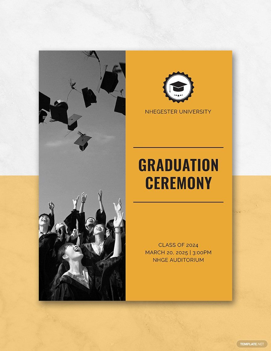 Graduation Programs Template in Word, Illustrator, PSD, Apple Pages, Publisher