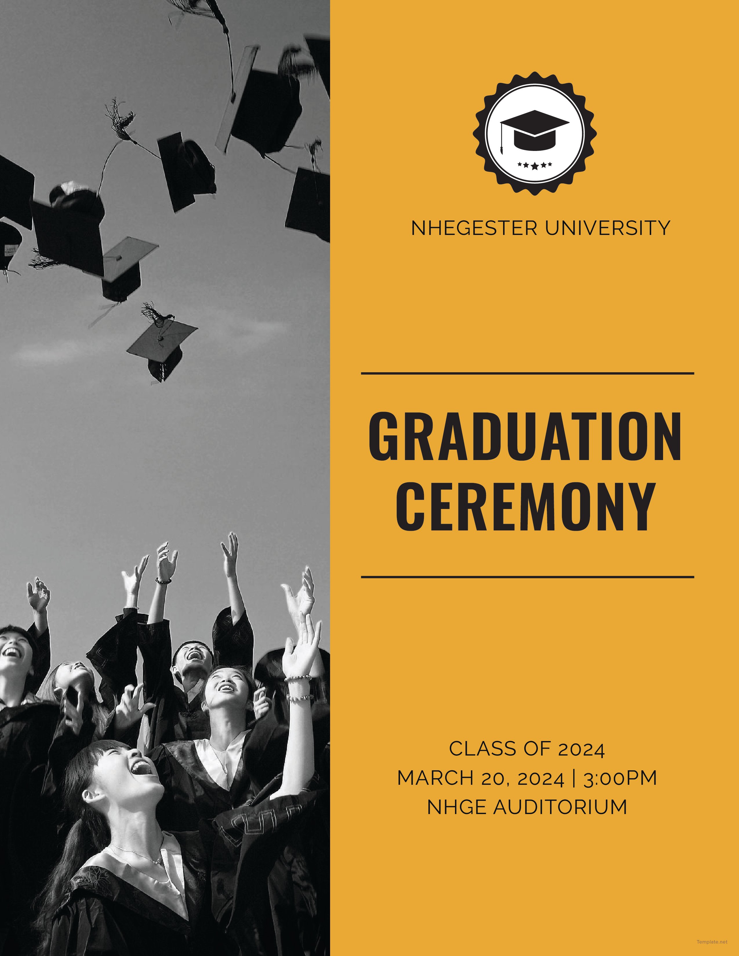Editable Graduation Program Template Free