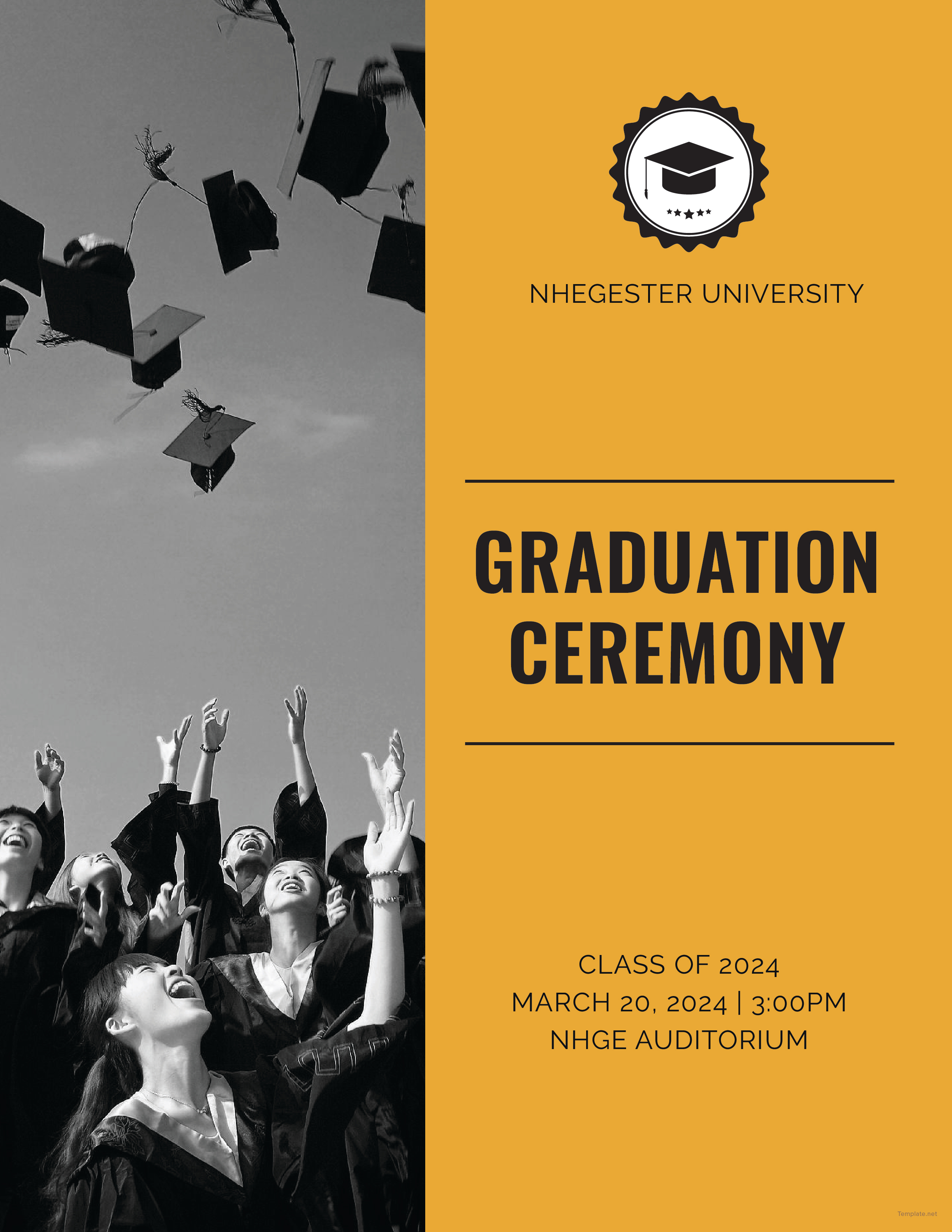 Editable Graduation Program Template Free Images And Photos Finder