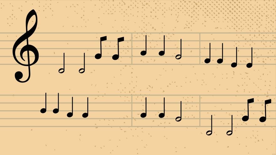 Music Notation Background in Illustrator, EPS, SVG, JPG, PNG