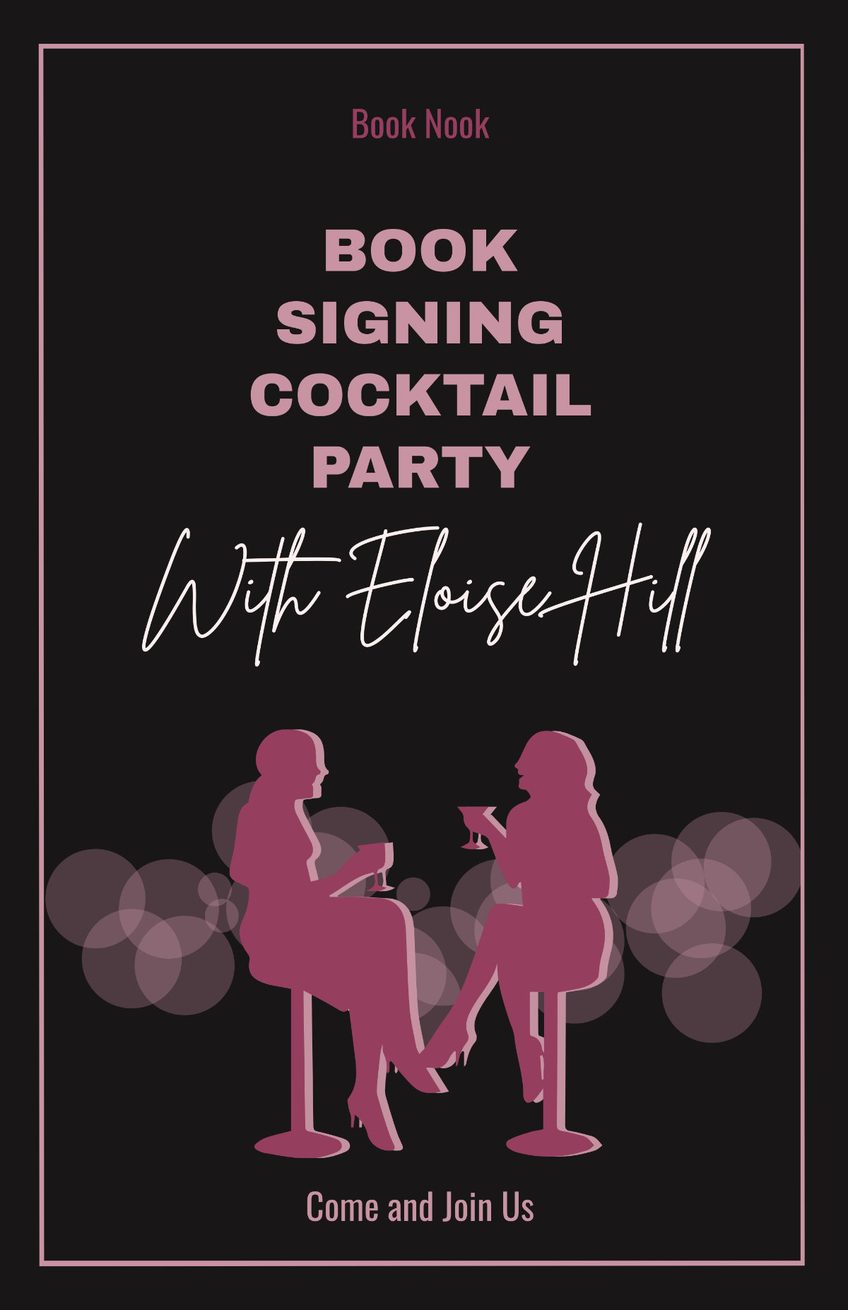 Free Book Signing Party Poster Template