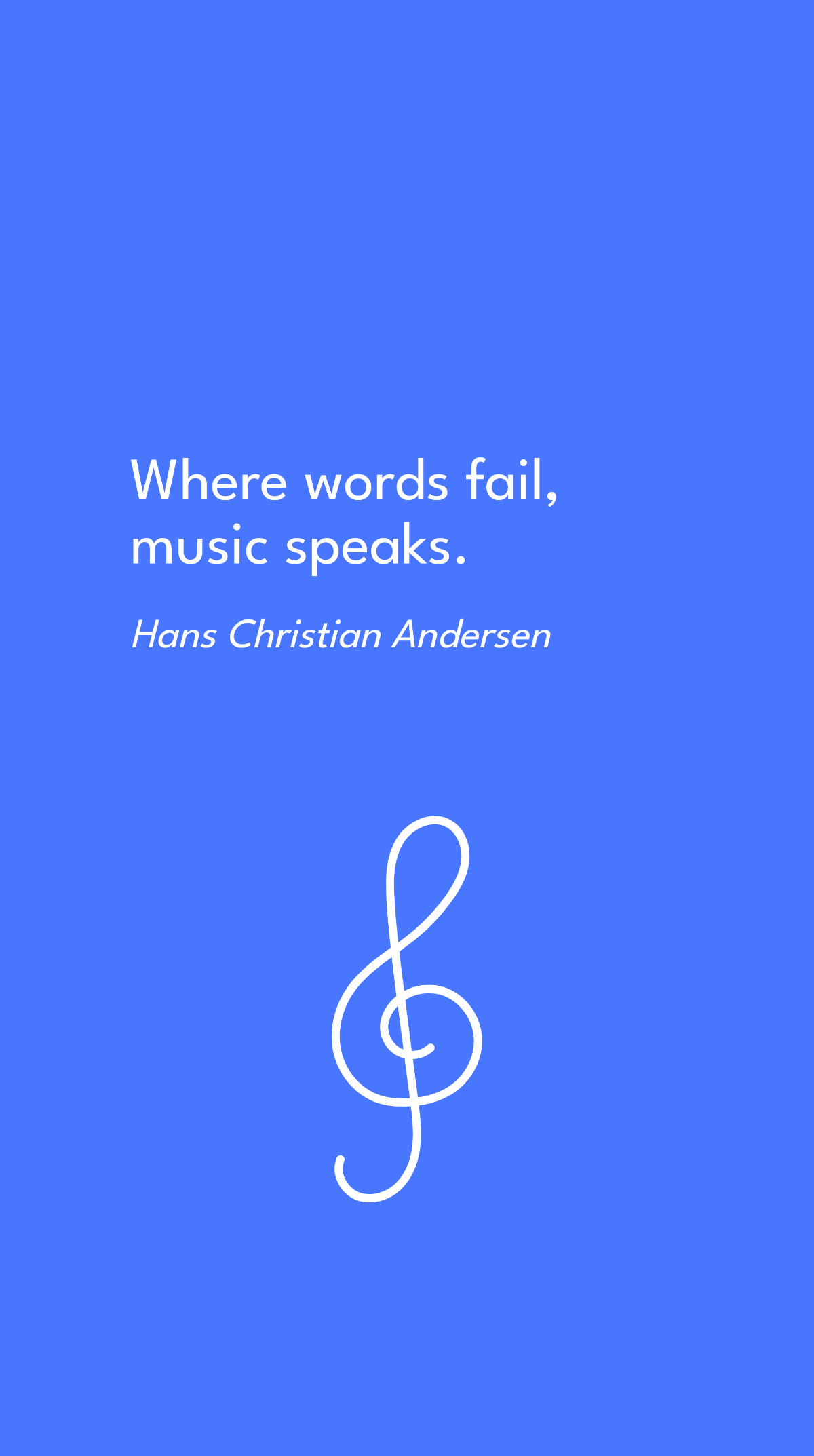 Hans Christian Andersen - Where words fail, music speaks. Template