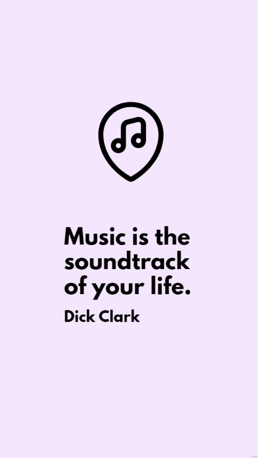 Free Dick Clark - Music is the soundtrack of your life. in JPG