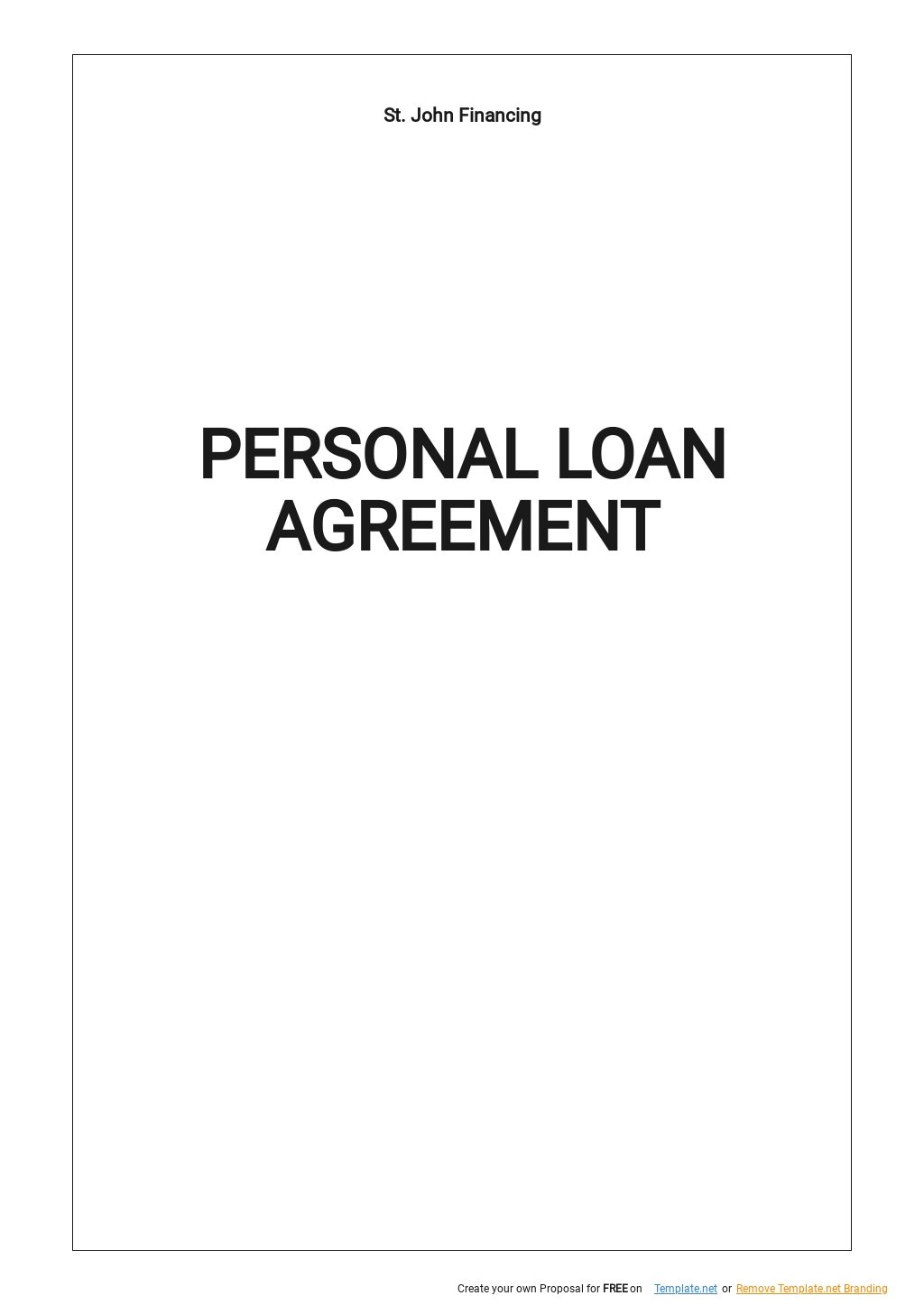 Simple Loan Agreement Template [Free PDF]