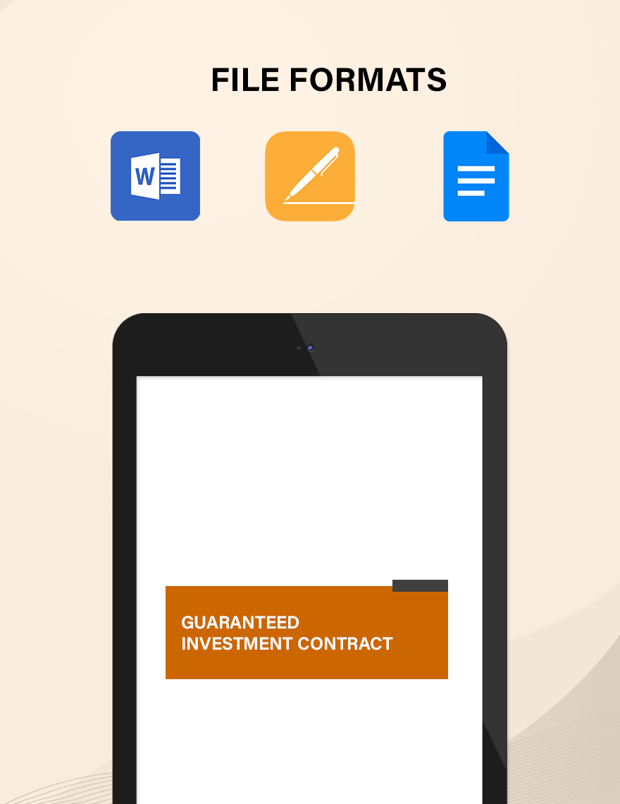 Guaranteed Investment Contract Template