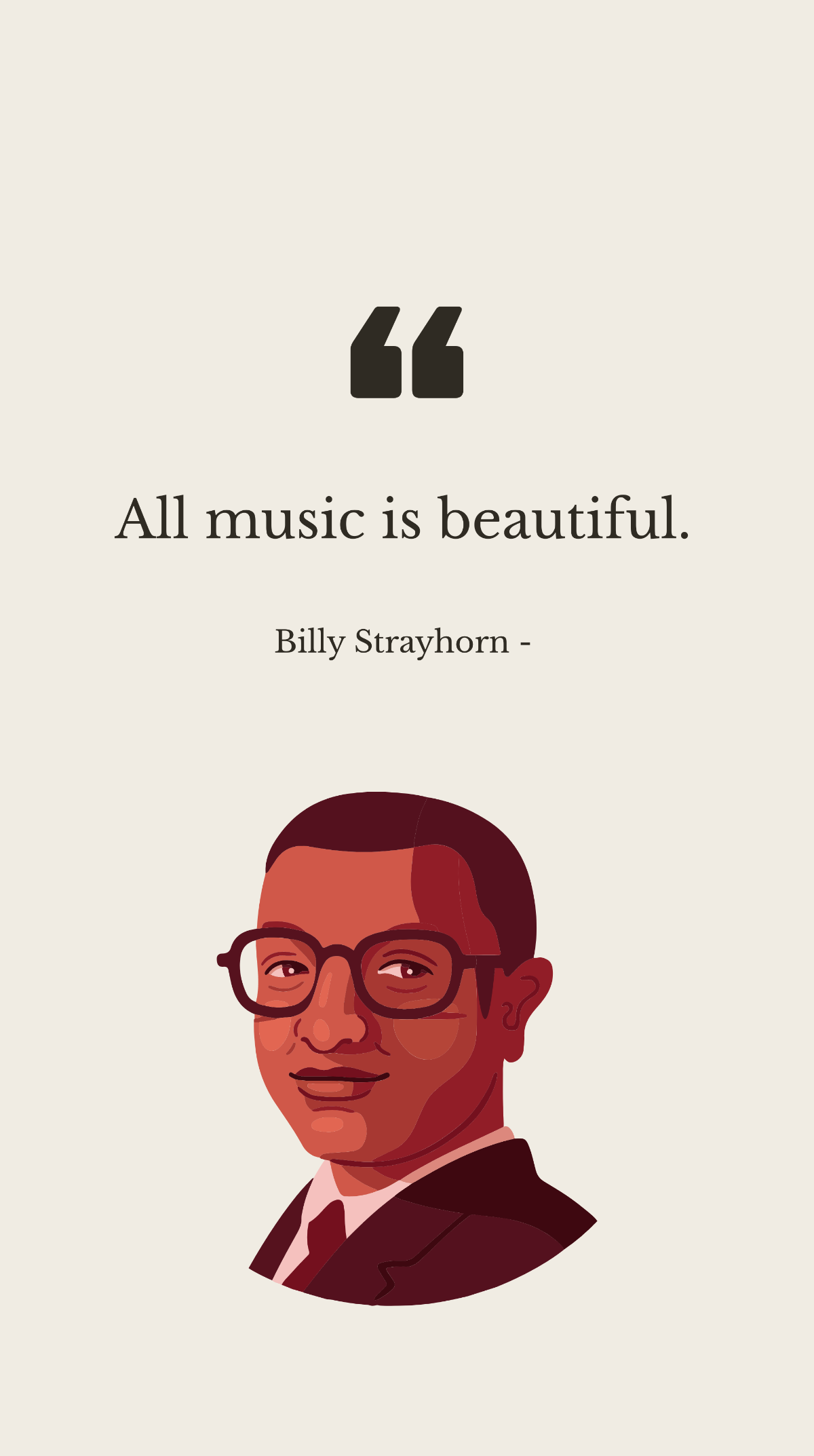 Billy Strayhorn - All music is beautiful. Template