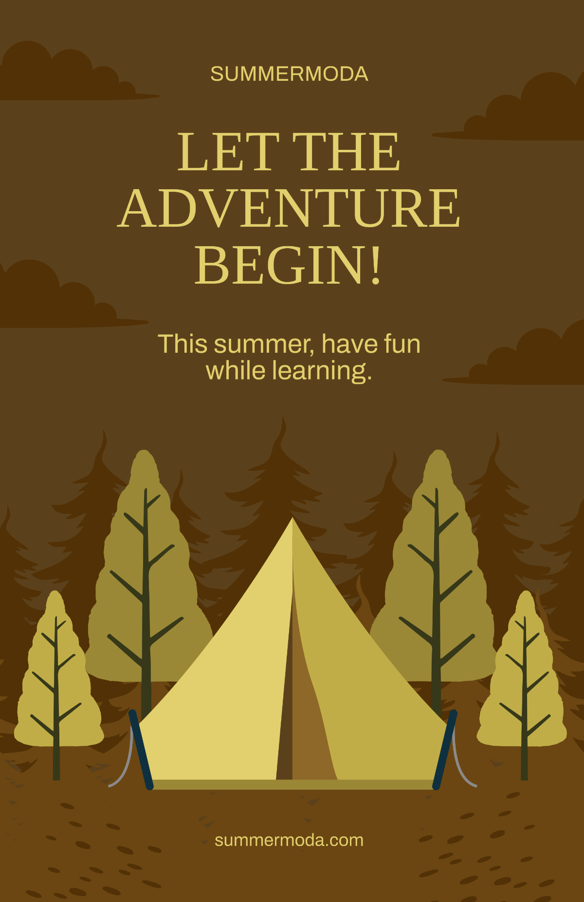 Vintage Summer Camp Poster Template