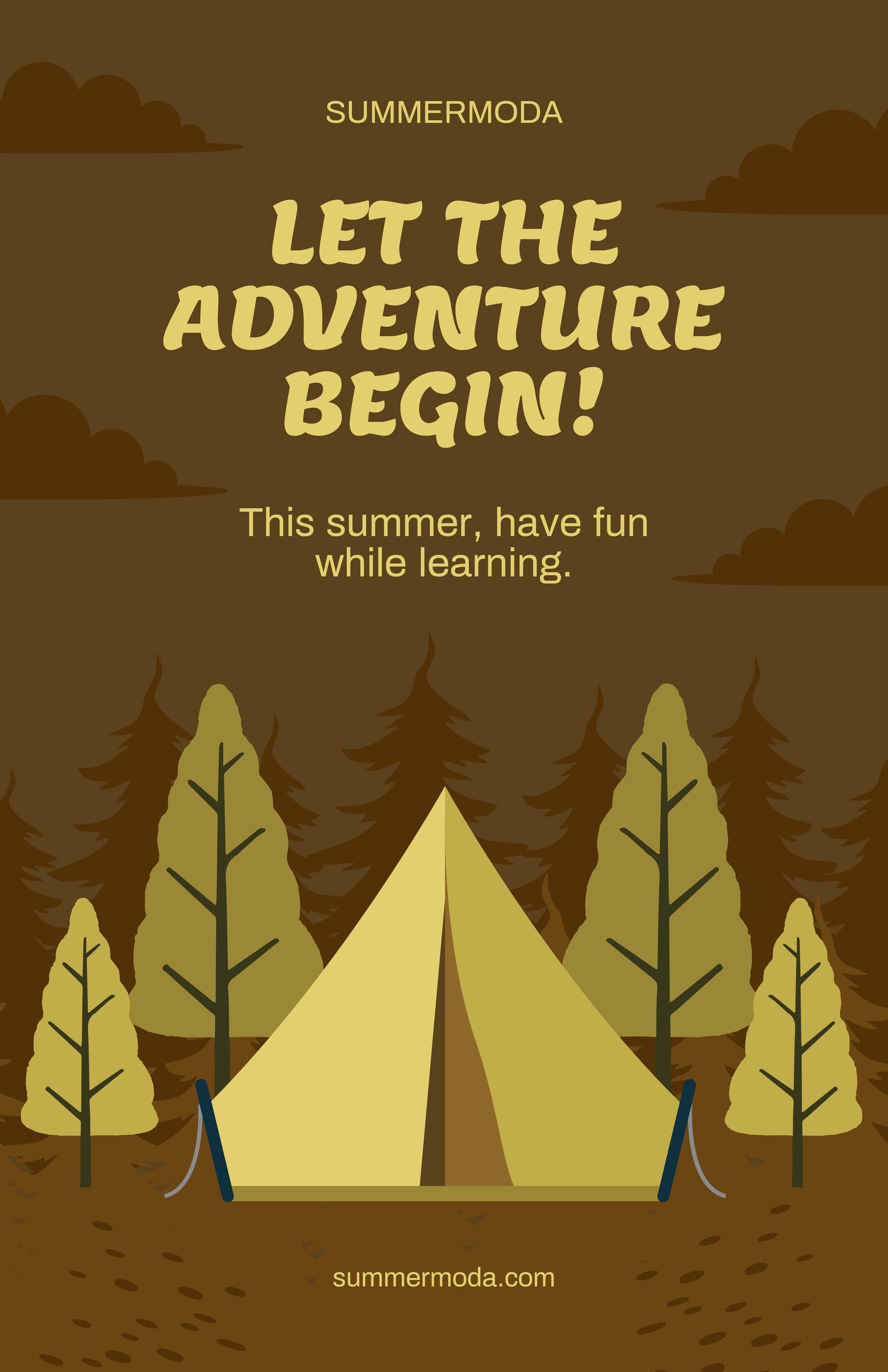 Vintage Summer Camp Poster Template