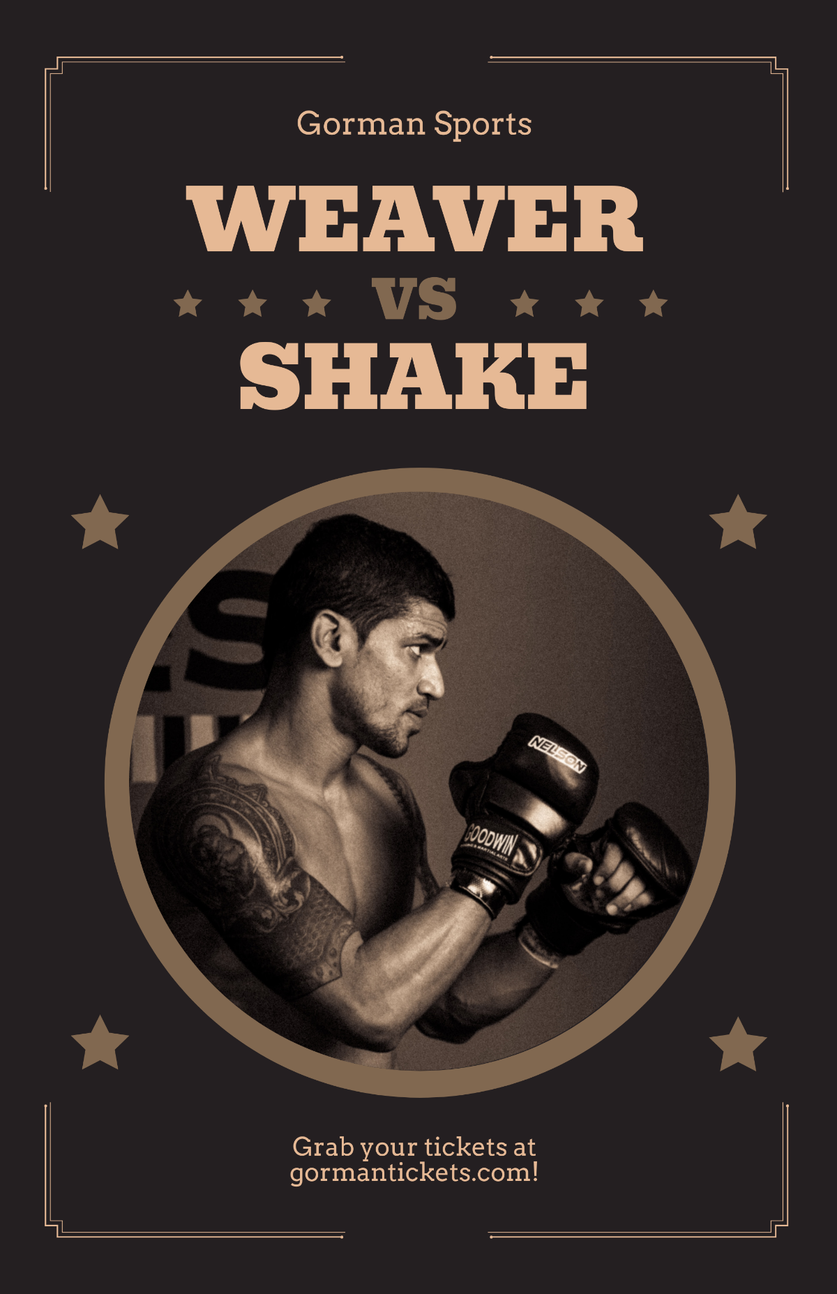 Old School Boxing Poster Template