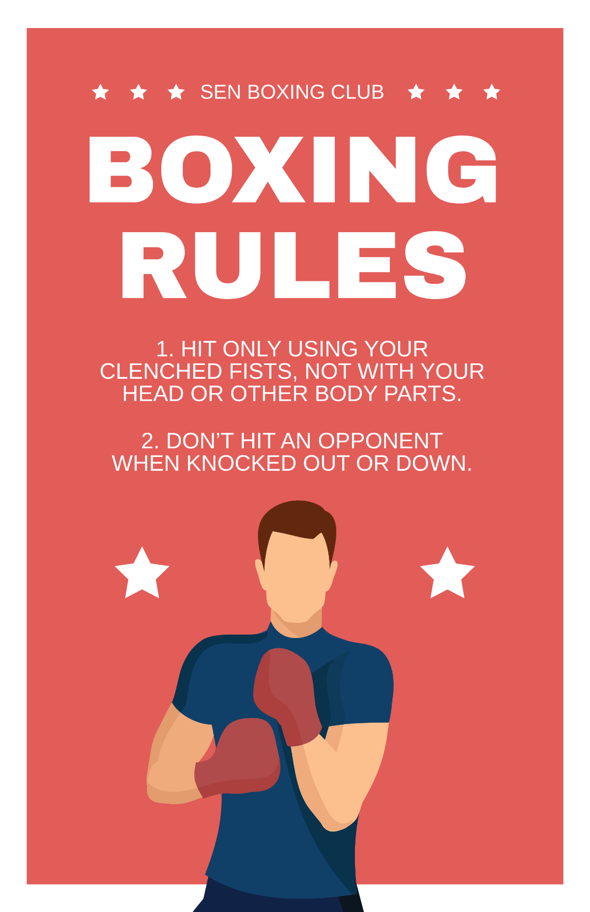Boxing Rules Poster Template