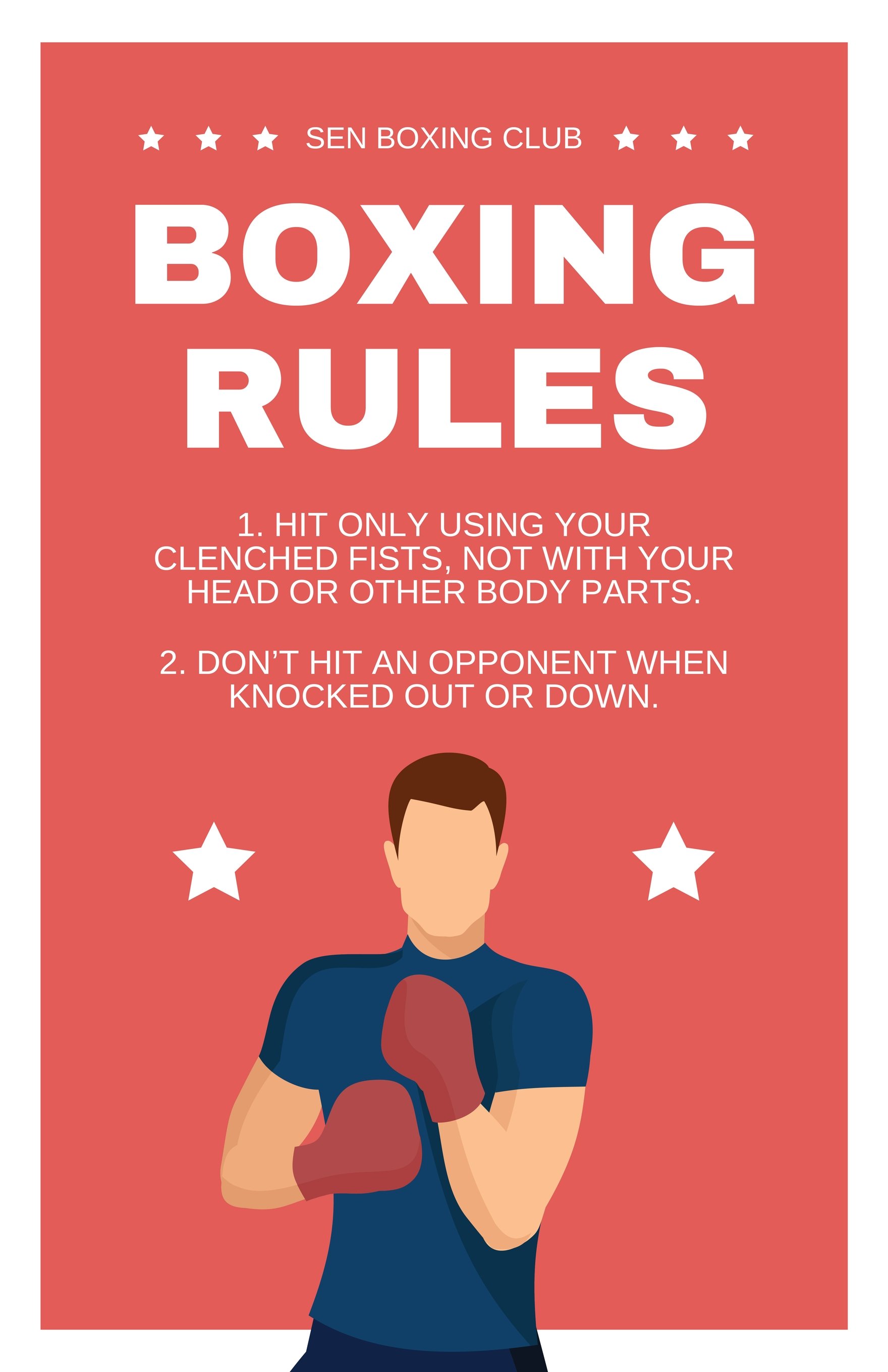 Boxing Rules Poster