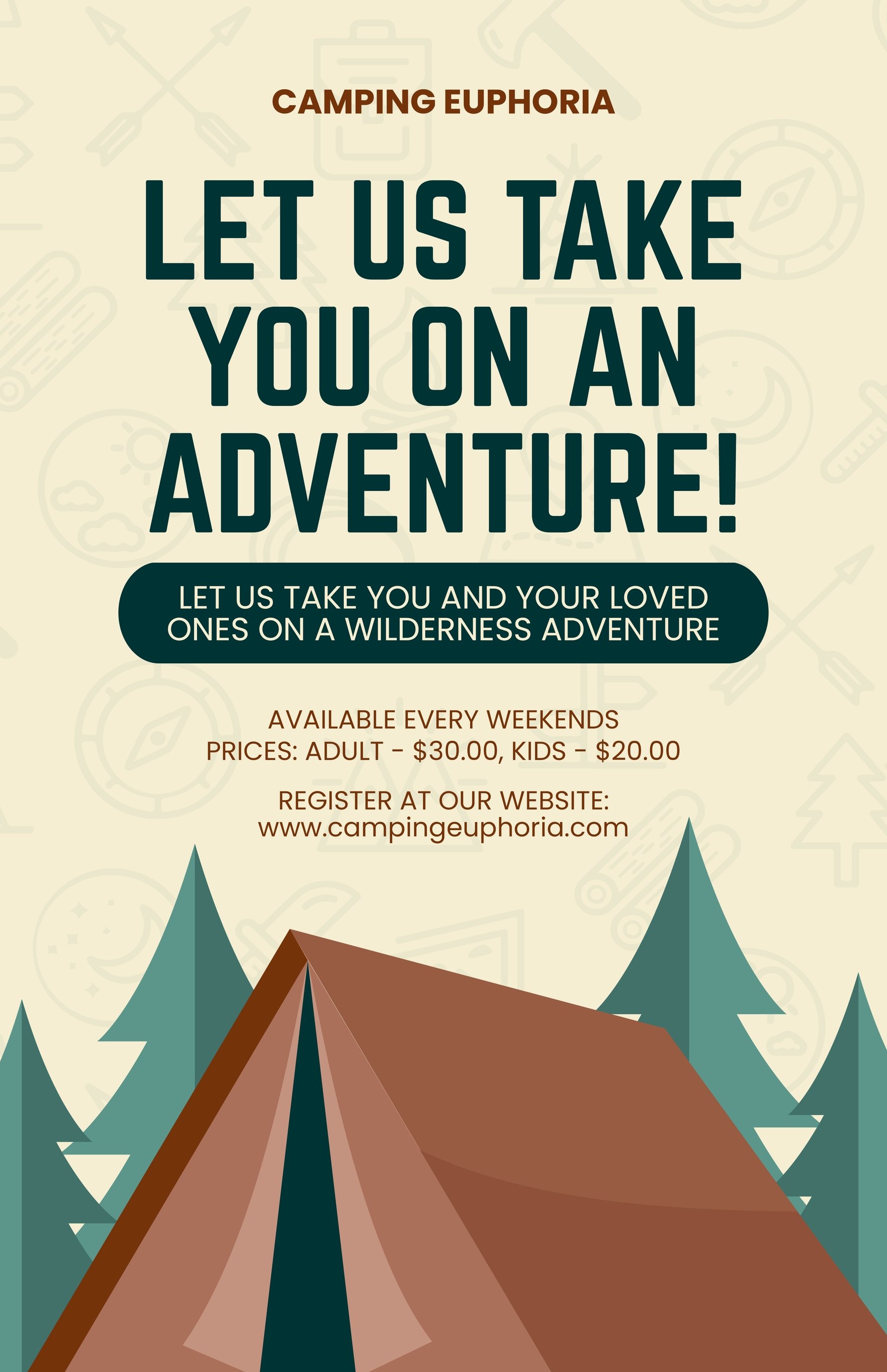 Adventure Camping Poster Template
