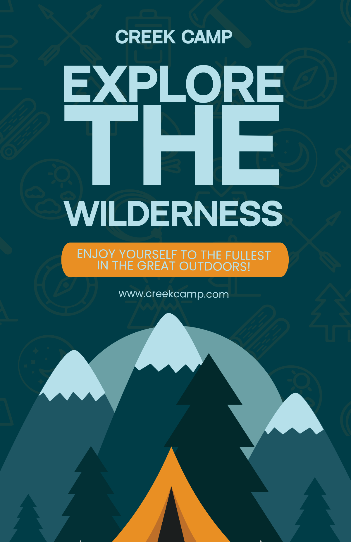 Forest Camping Poster Template