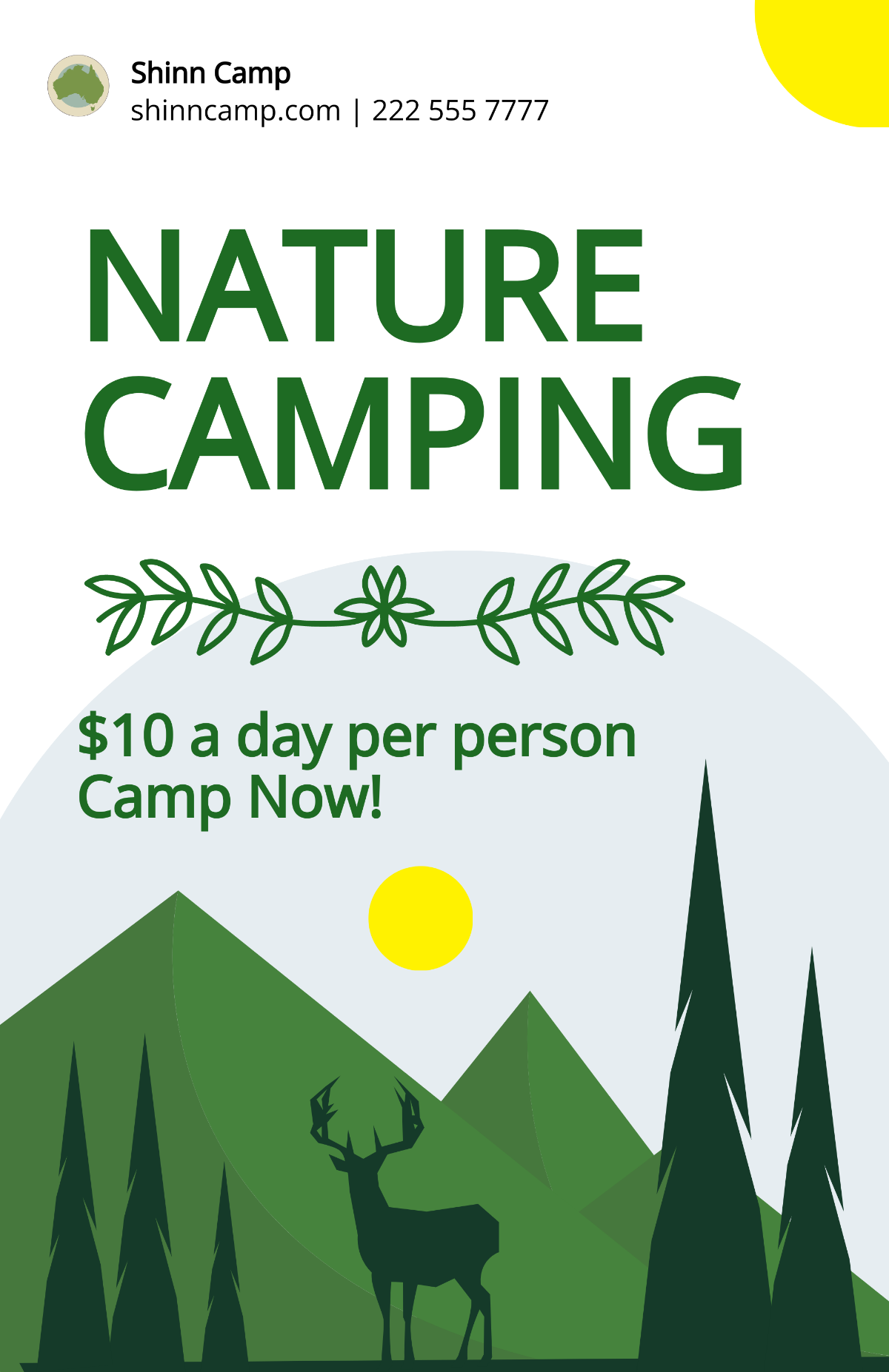 Nature Camping Poster Template