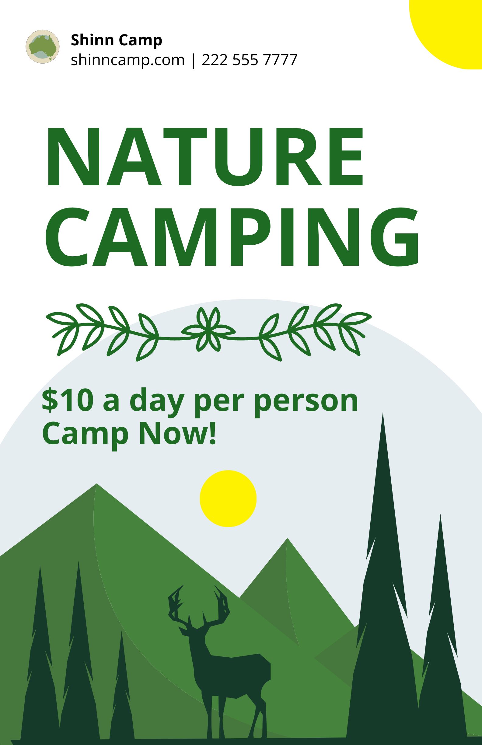 Free Nature Camping Poster Template Download in Word, Google Docs, Illustrator, PSD, Apple