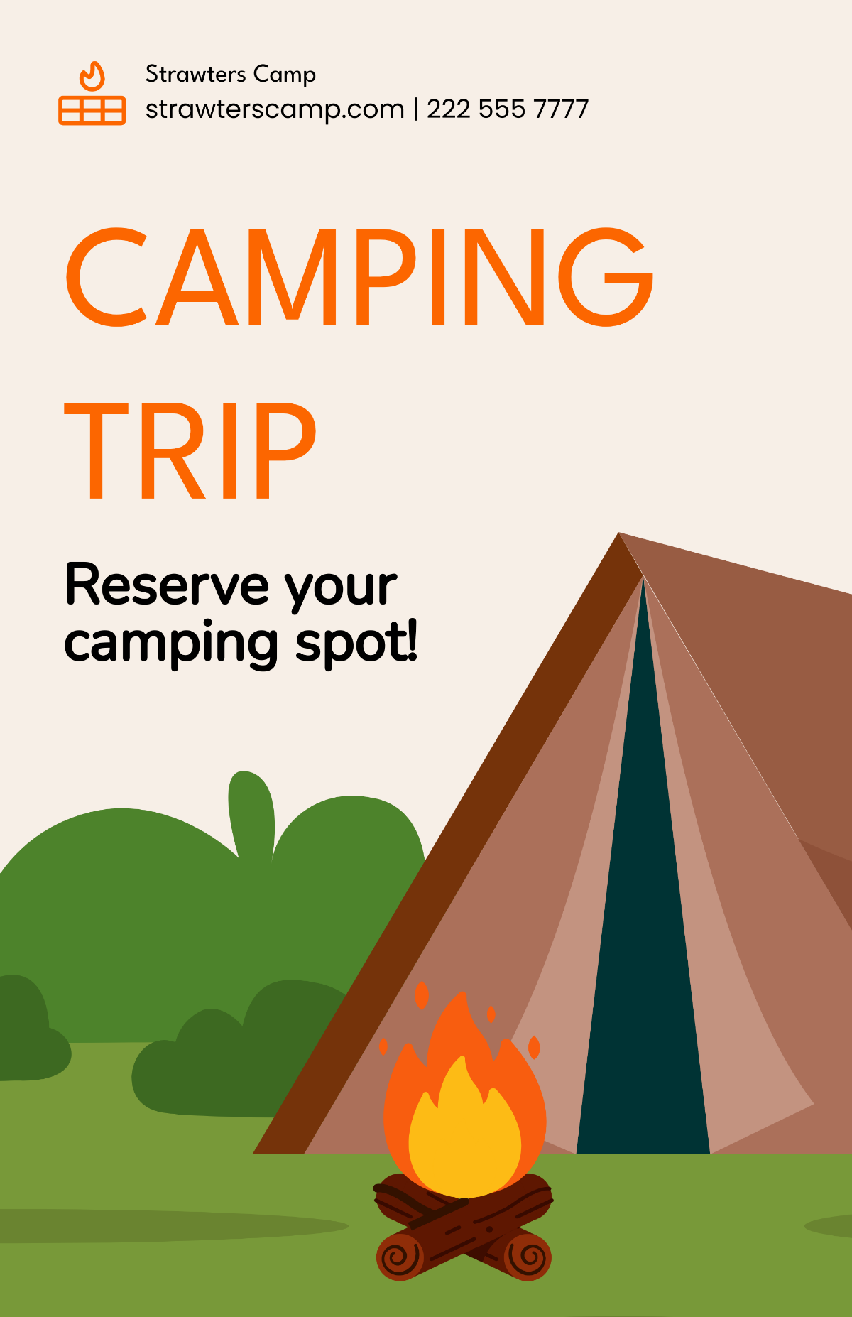 Camping Trip Poster Template
