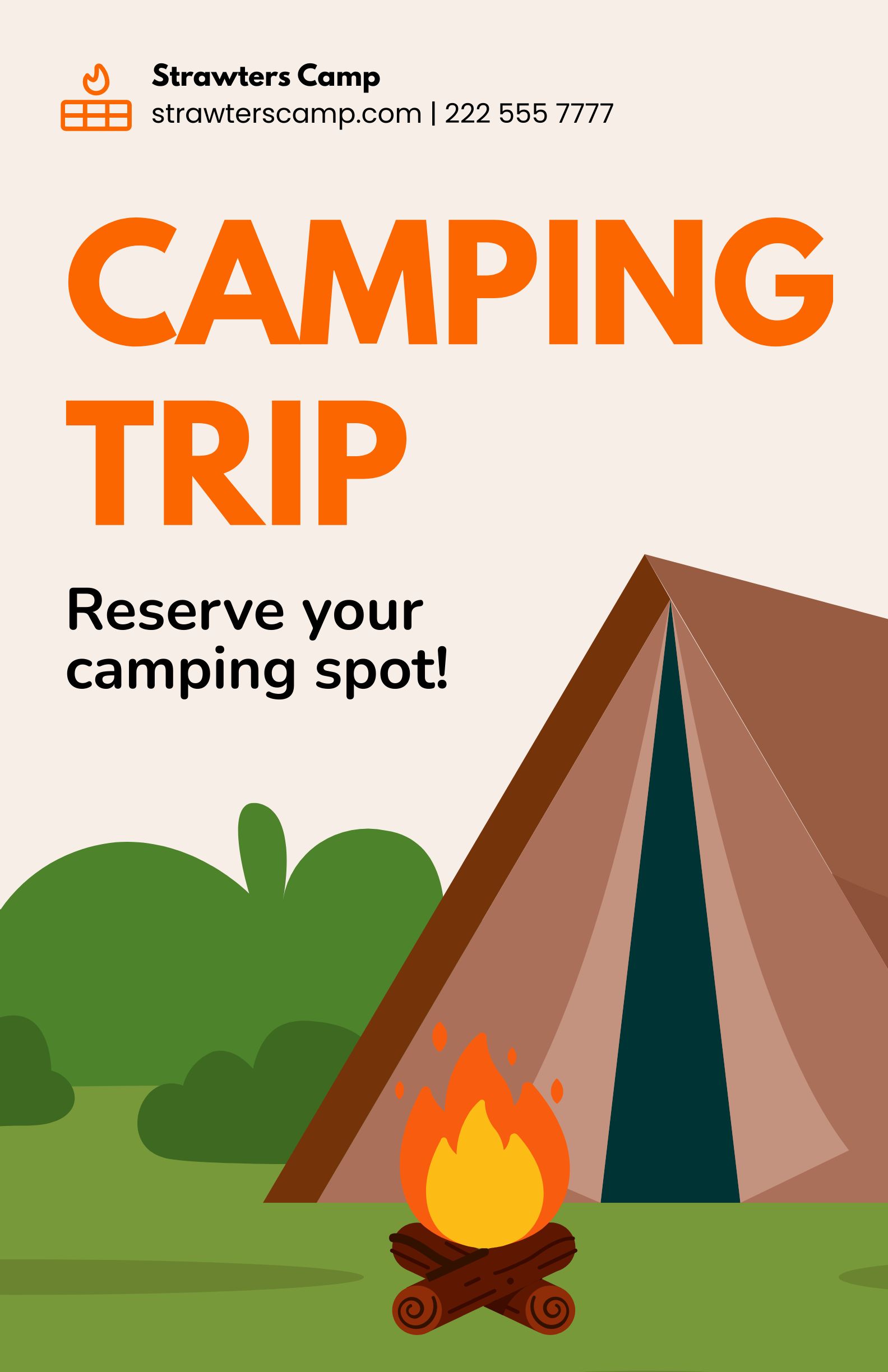 Camping Trip Poster Template