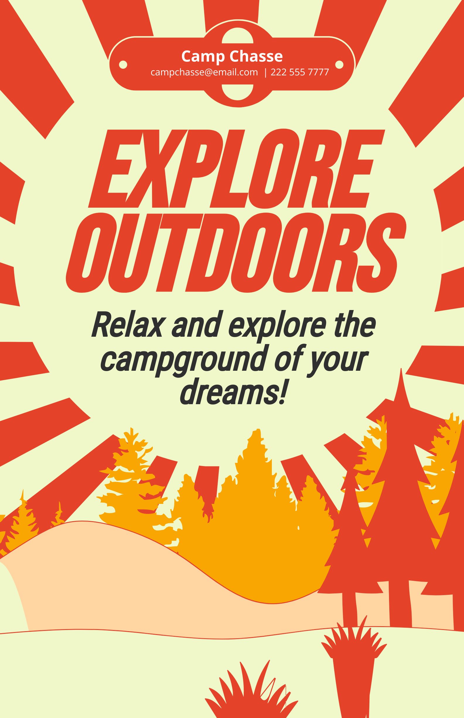 Retro Camping Poster Template
