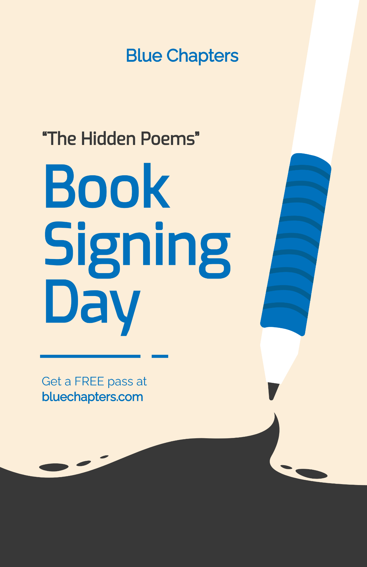 Free Author Book Signing Poster Template