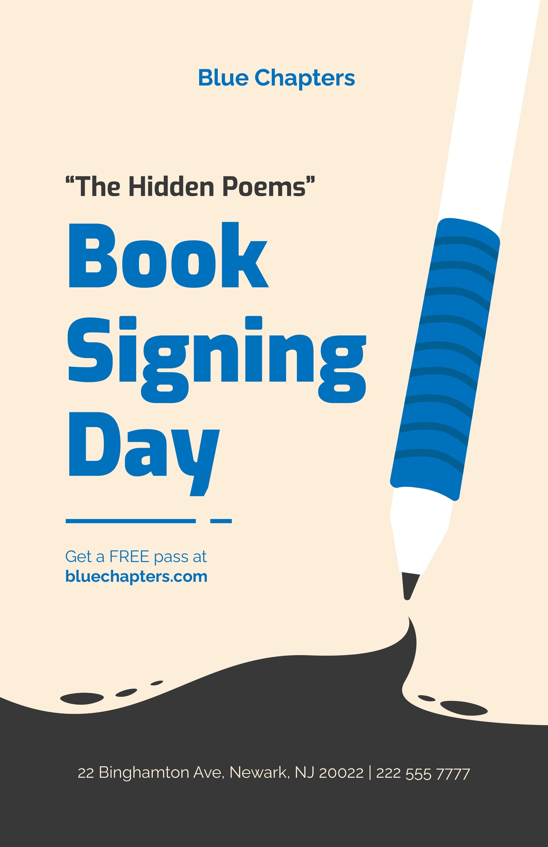 Author Book Signing Poster