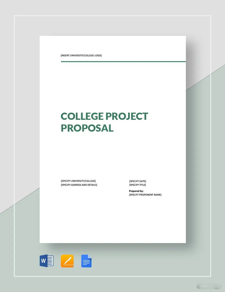 College Project Proposal Template