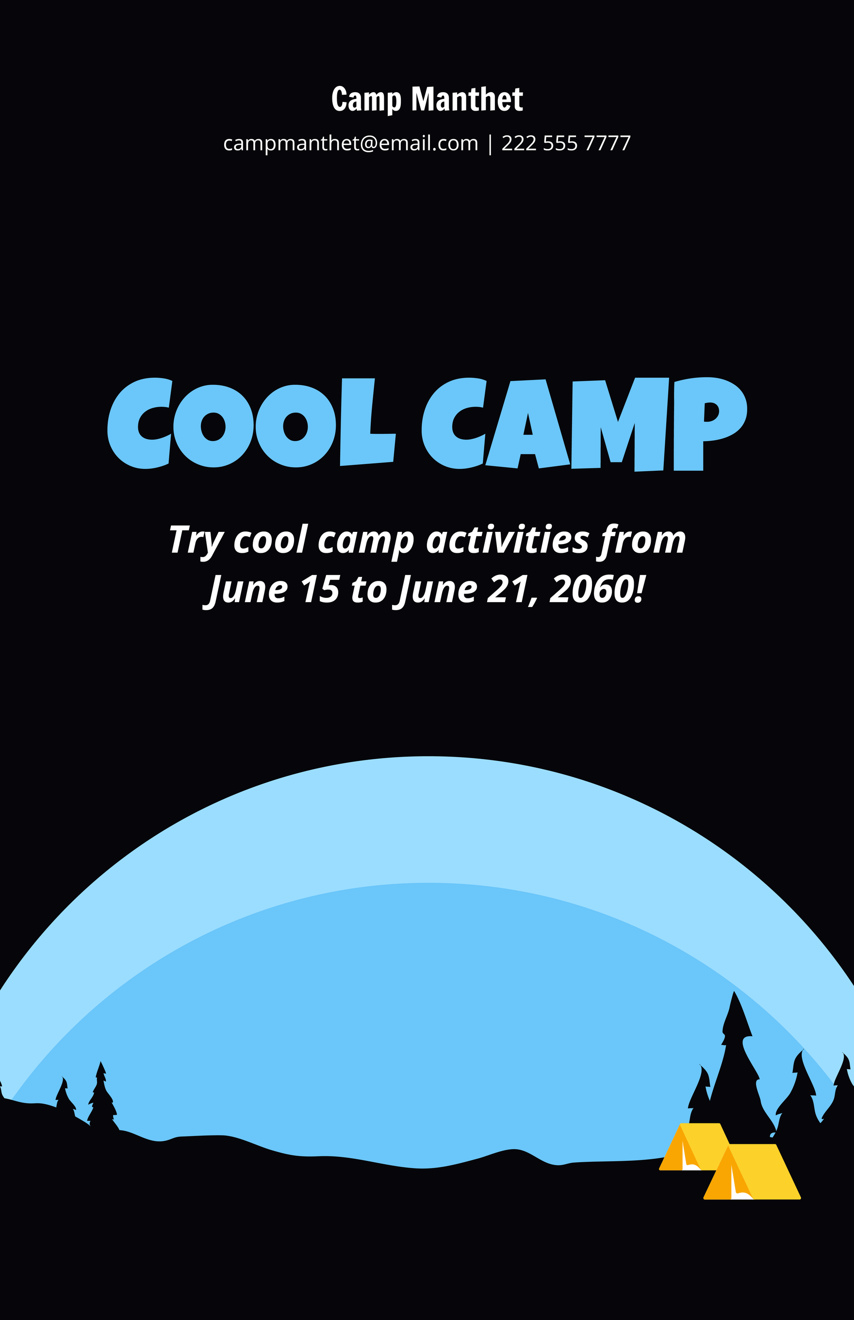 Cool Camping Poster Template