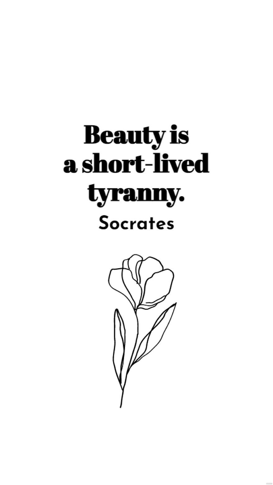 Free Socrates - Beauty is a short-lived tyranny. in JPG