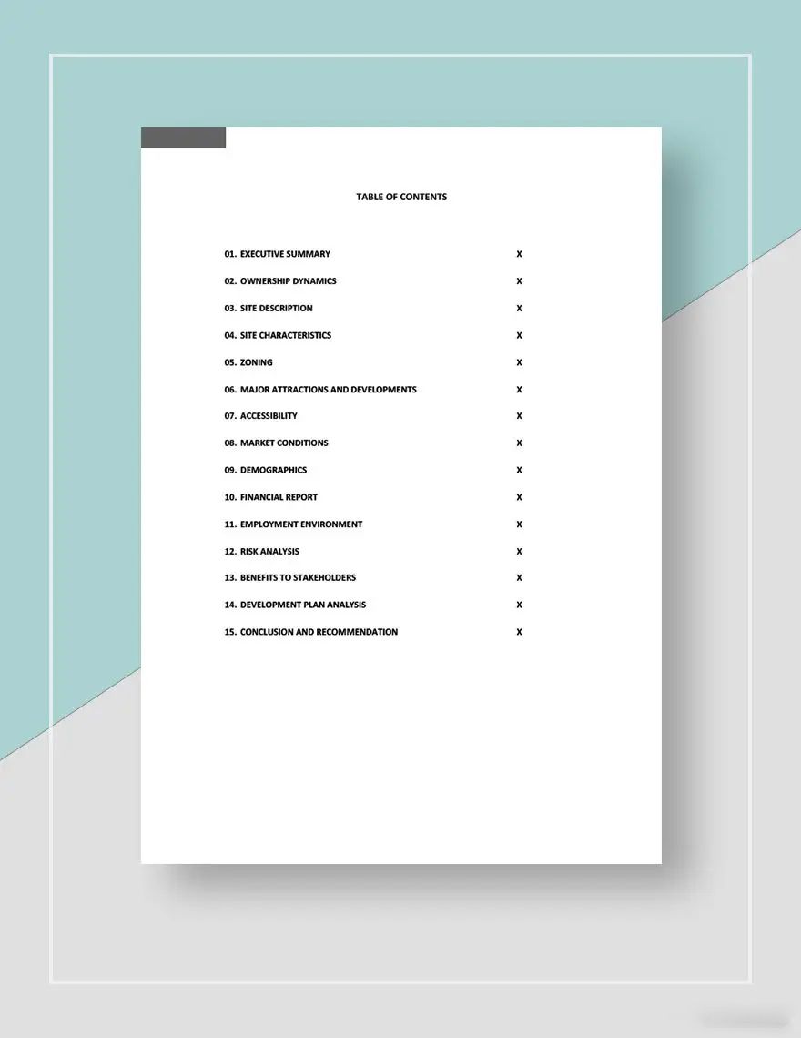 Real Estate Project Report Template
